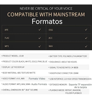 Foto 7 | Reproductor Mp4 Pantalla Táctil Bluetooth De 8 Gb Con Radio Fm - Venta Internacional