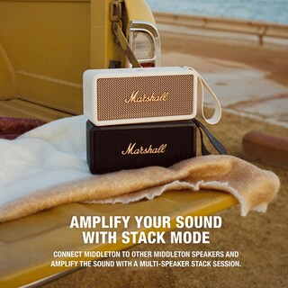 Foto 2 | Altavoz Bluetooth Marshall Middleton Color Crema - Venta Internacional.