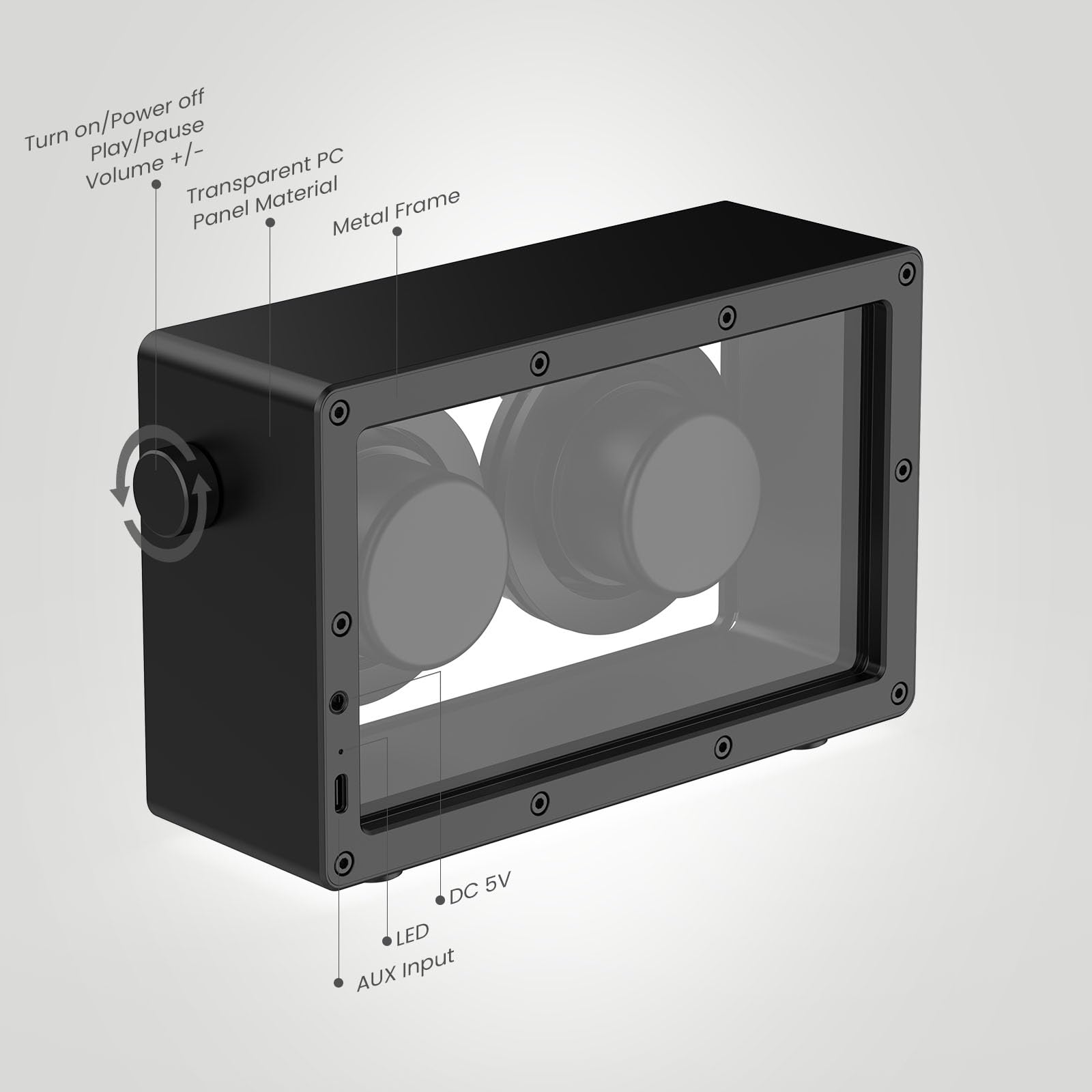 Foto 5 | Altavoz Bluetooth Jayine Cassette Portátil 16w Negro - Venta Internacional