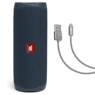 Foto 1 | Bocina Jbl Flip 5 Teal + Case Logic Trenzado Usb Tipo C Negro - Venta Internacional