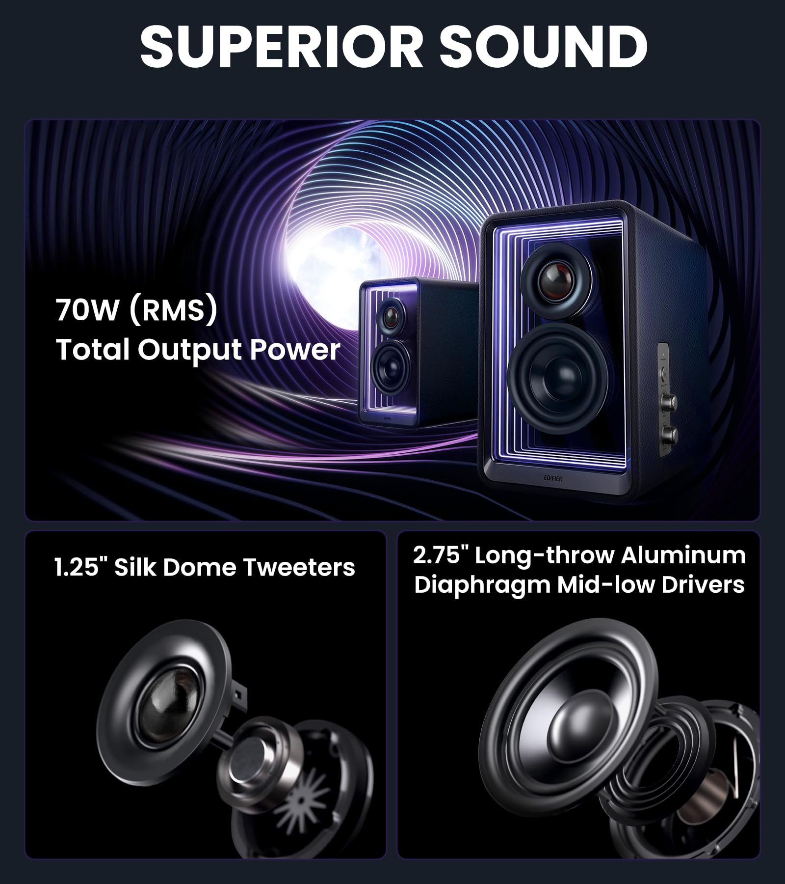 Foto 3 pulgar | Altavoces Bluetooth Edifier Qr65 Monitor Activo de Escritorio - Venta Internacional