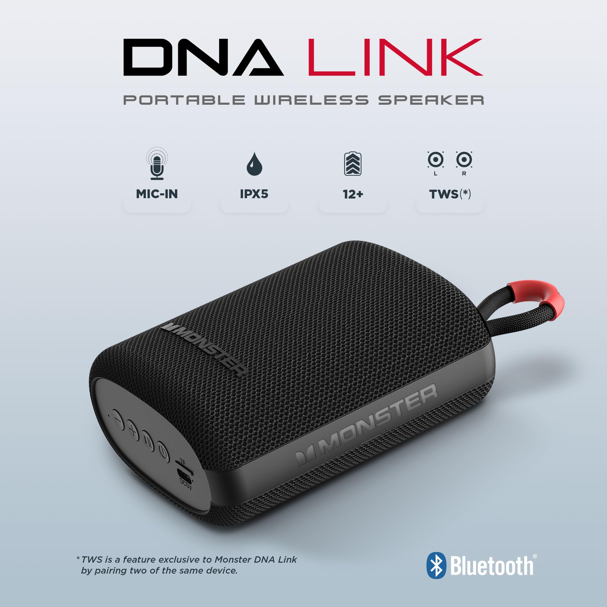 Foto 2 | Altavoz Bluetooth Monster Dna Link Portátil Resistente Al Agua - Venta Internacional.