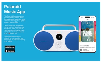 Foto 3 | Reproductor De Música Polaroid P3 Retro-futuristic Boombox Blue - Venta Internacional.
