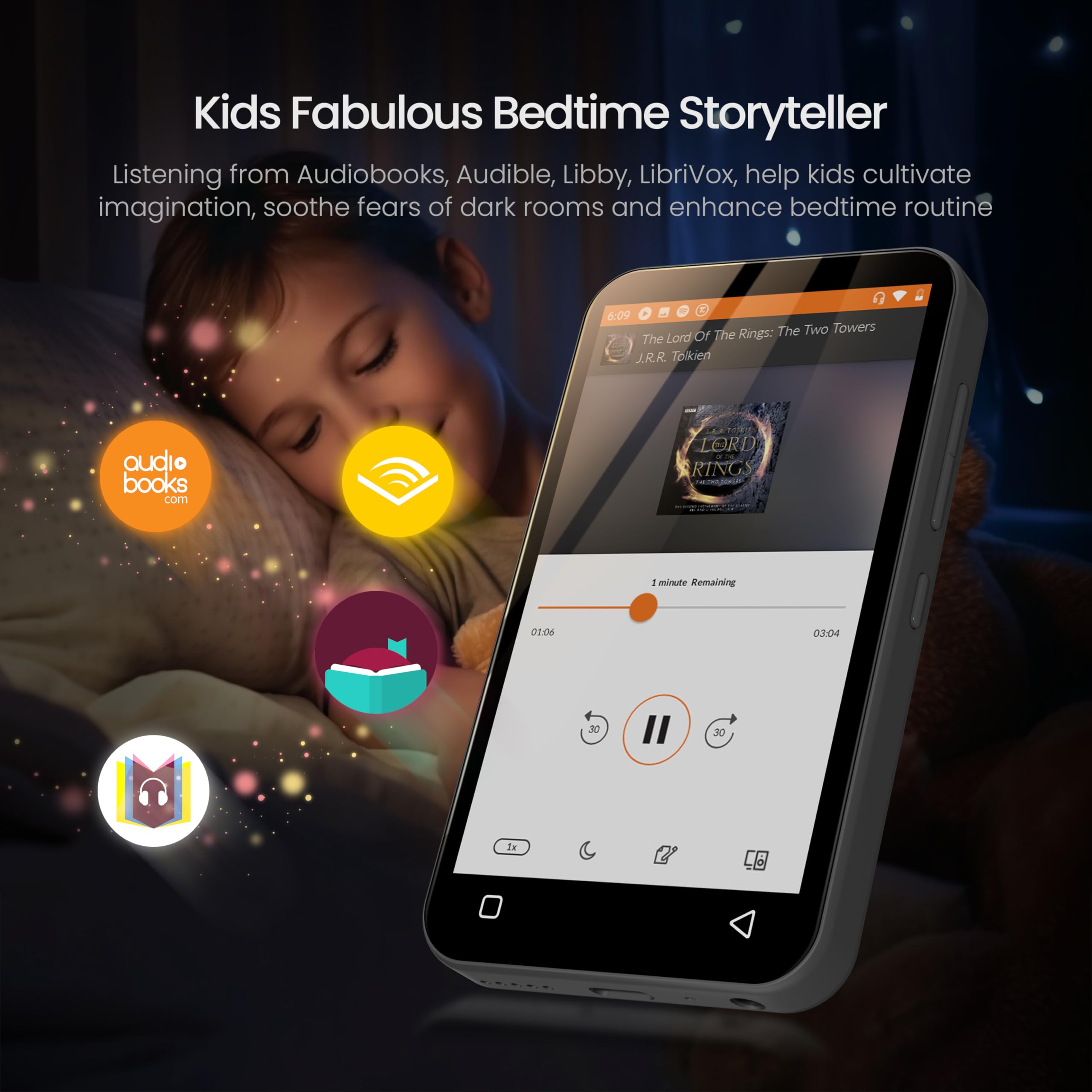 Foto 6 pulgar | Reproductor Mp3 Timmkoo 80 Gb Para Niños Con Bluetooth Y Wifi Spotify Black - Venta Internacional.