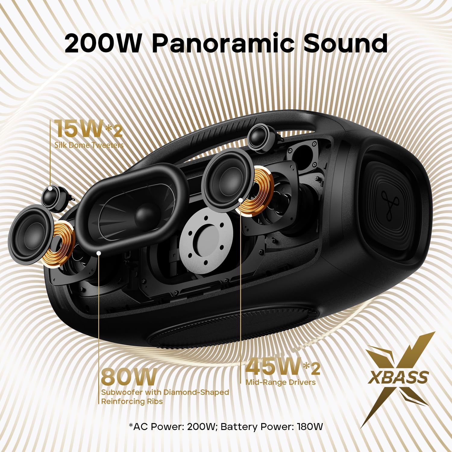 Foto 2 | Altavoz Bluetooth Tribit Stormbox Blast 2 De 200 W Con Subwoofer - Venta Internacional.