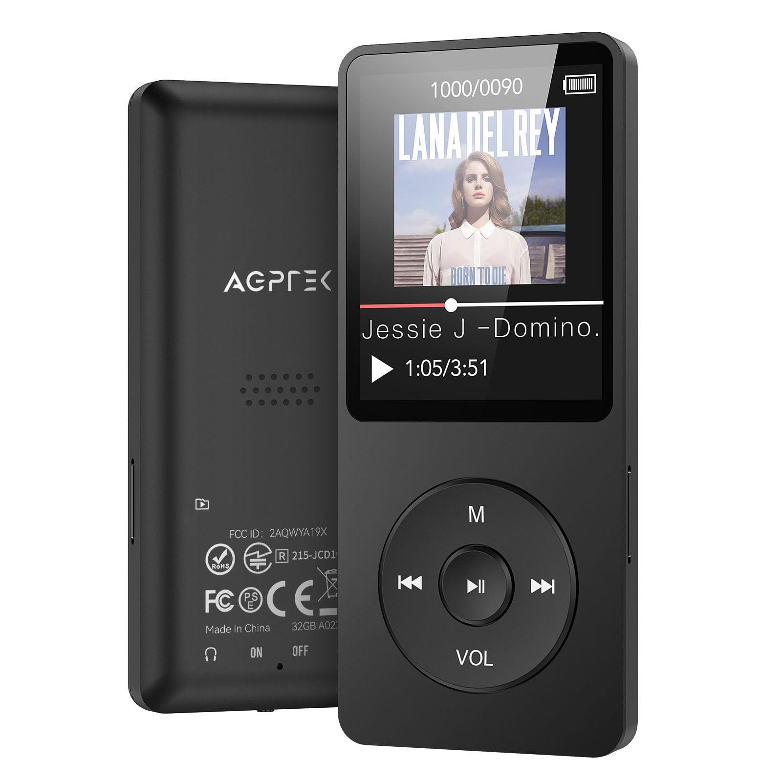 Foto 1 | Reproductor Mp3 Agptek A02 Bluetooth 5.3 32 gb con Altavoz - Venta Internacional