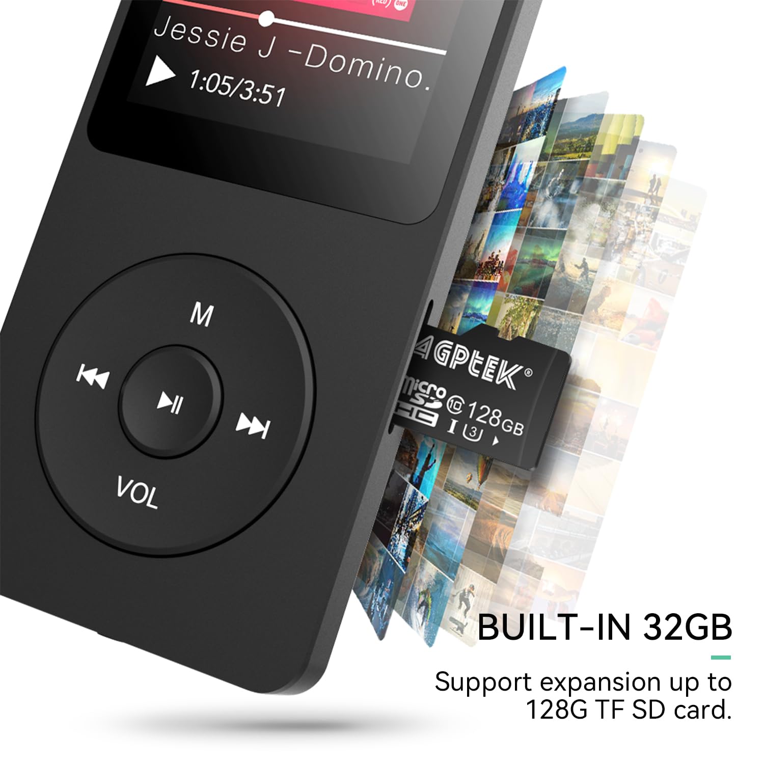 Foto 5 | Reproductor Mp3 Agptek A02 Bluetooth 5.3 32 gb con Altavoz - Venta Internacional