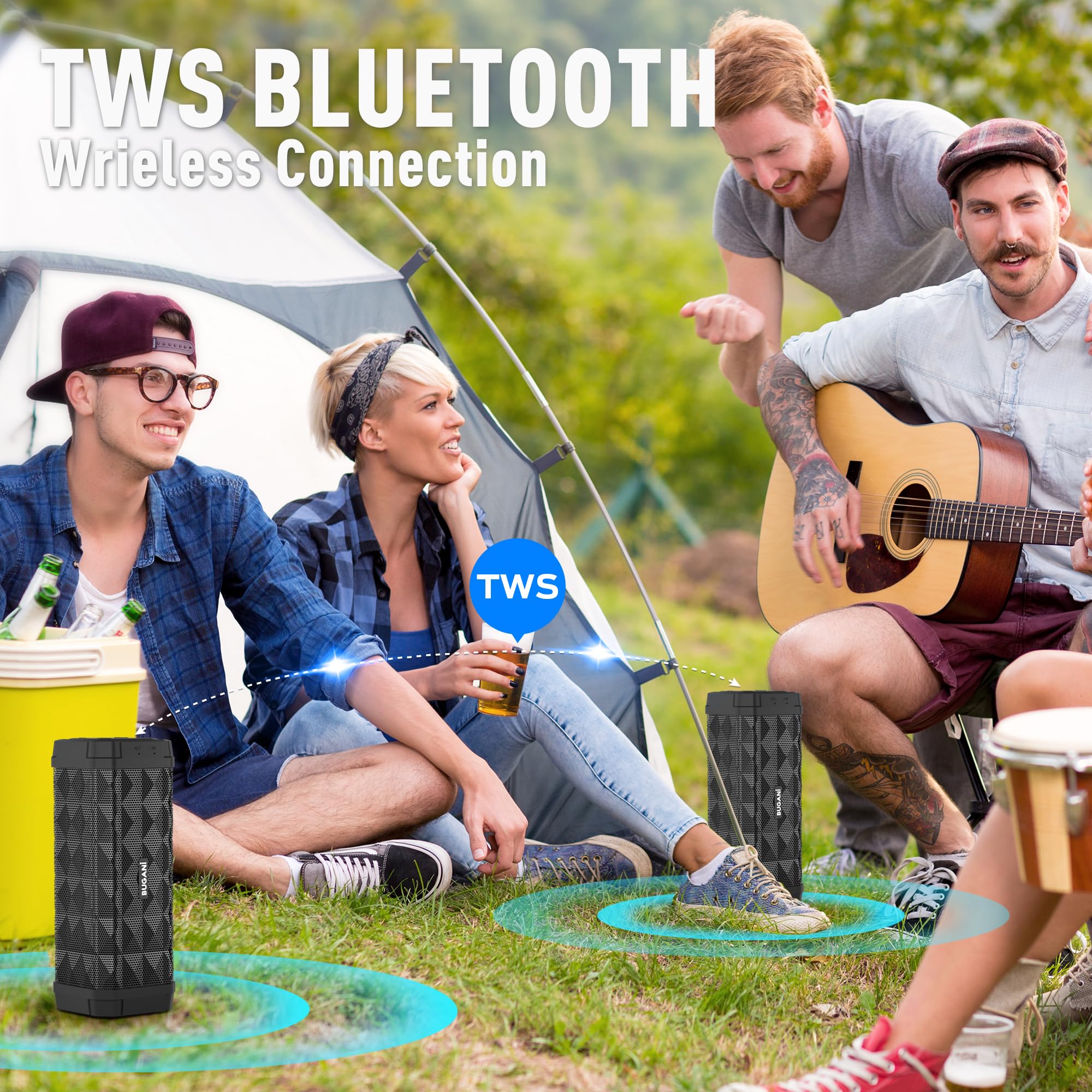 Foto 7 pulgar | Altavoces Bluetooth Bugani M99 True Wireless Tws Paquete De 2 - Venta Internacional