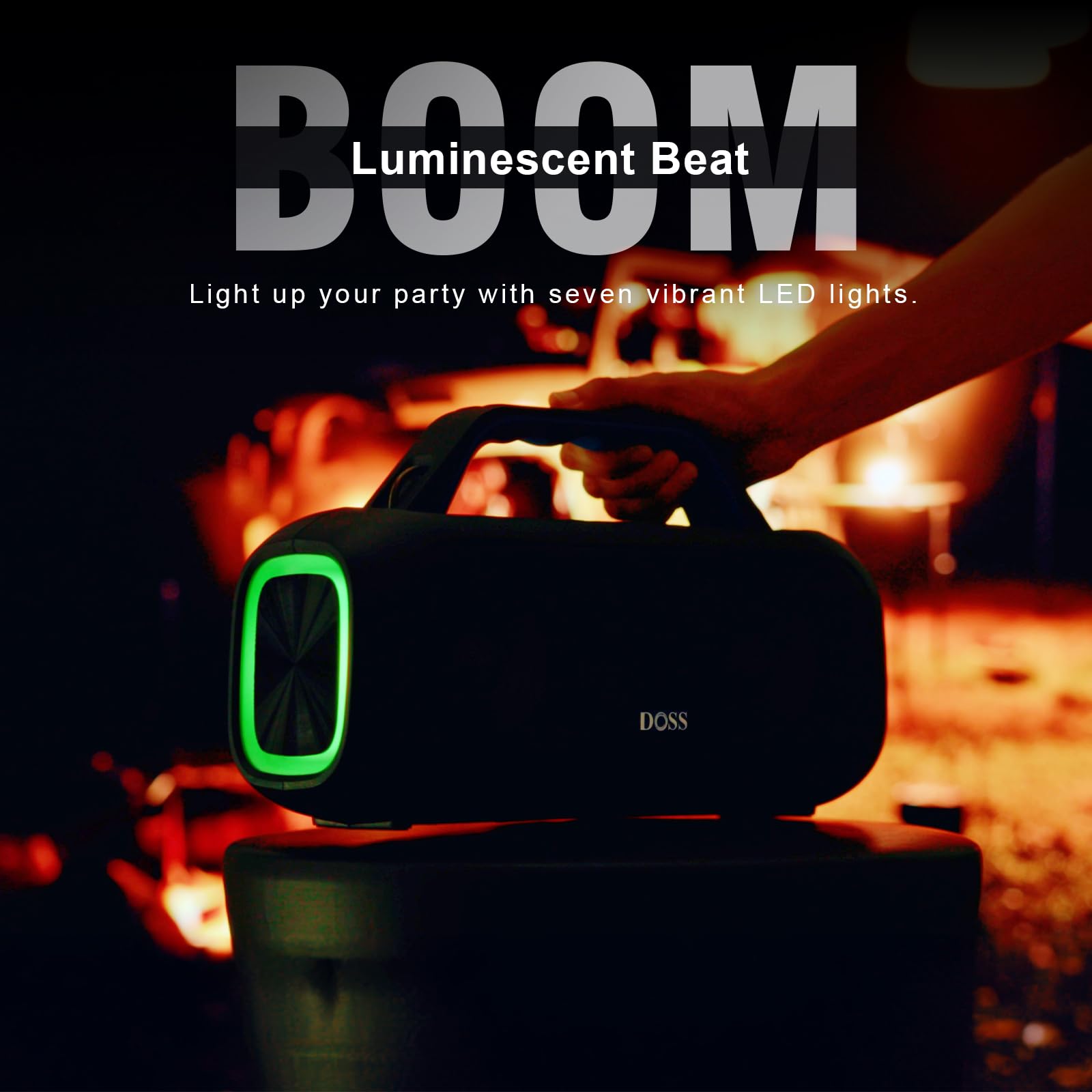 Foto 7 | Altavoz Bluetooth Doss Extreme Boom S 60w Ipx6 Impermeable - Venta Internacional.