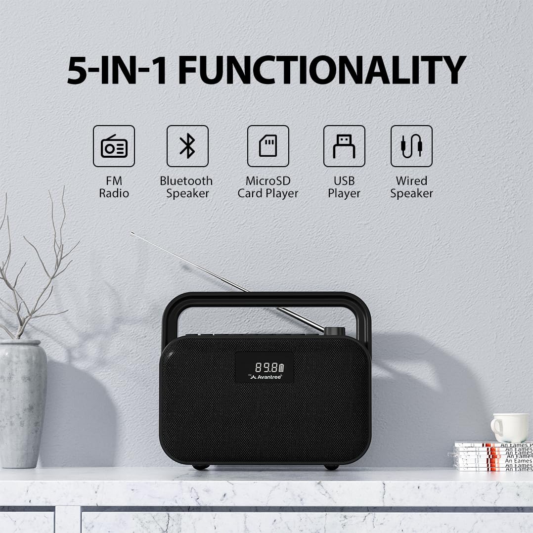 Foto 4 | Altavoz Bluetooth Digital Portátil De Radio Fm 30w Avantree - Venta Internacional.