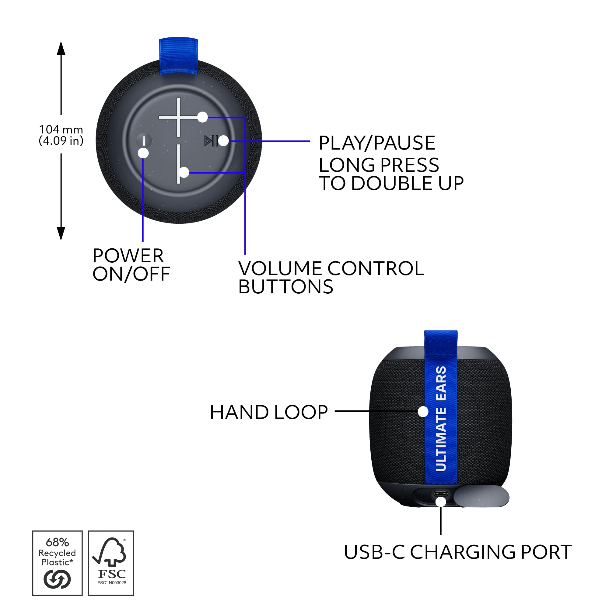 Foto 8 pulgar | Altavoz Bluetooth Ultimate Ears Wonderboom Play Negro - Venta Internacional