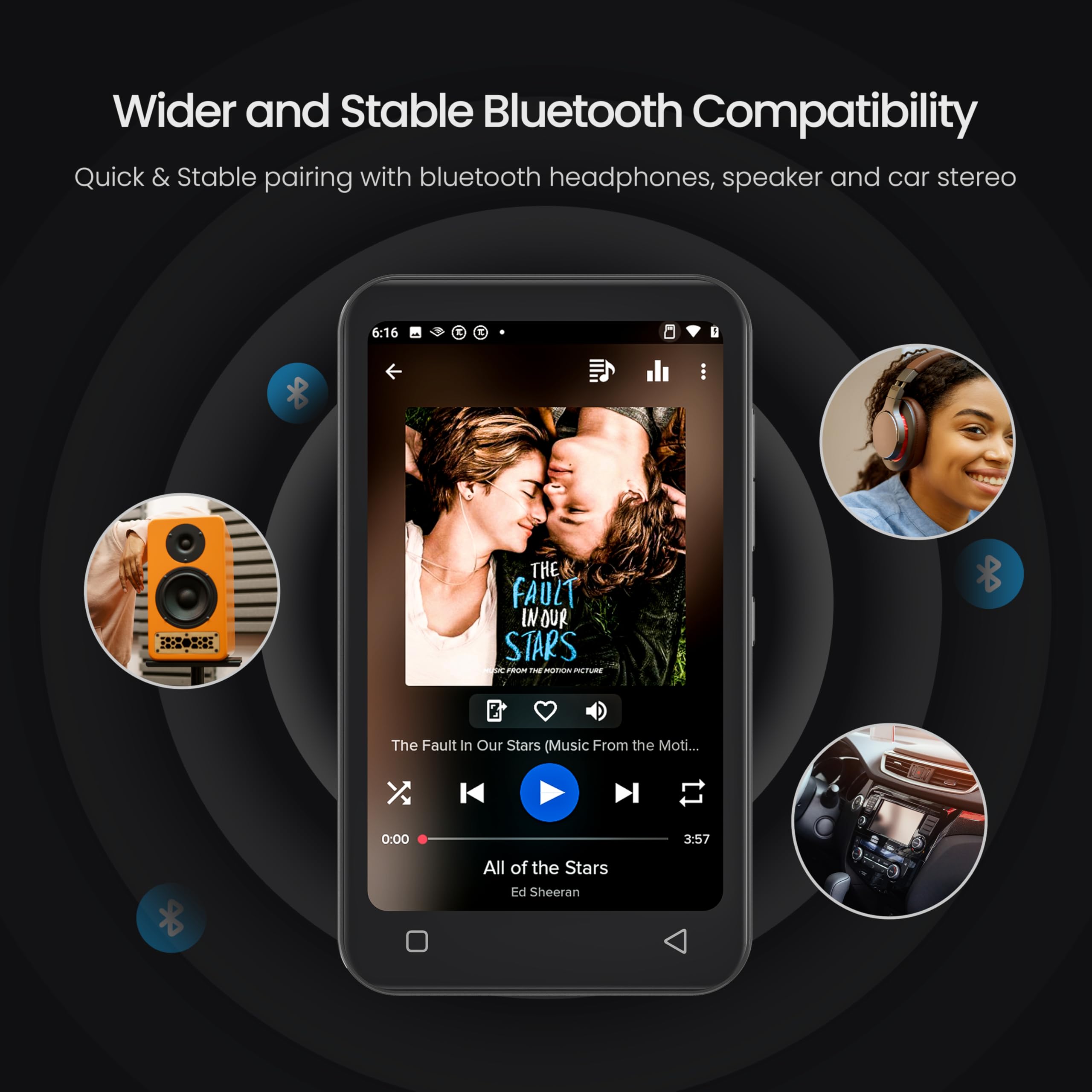 Foto 7 pulgar | Reproductor Mp3 Timmkoo Kids Bluetooth Wifi 1 Tb Black - Venta Internacional