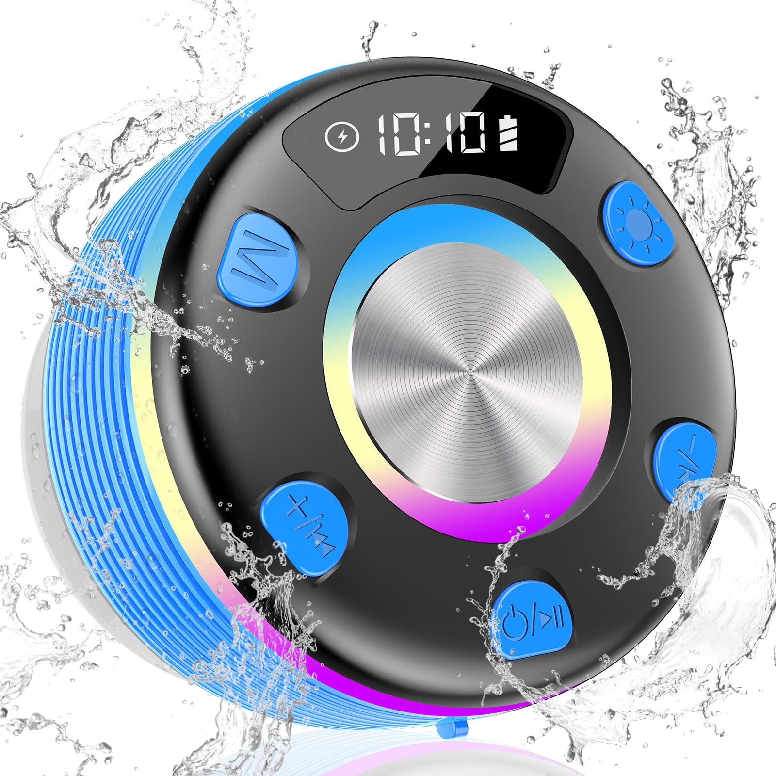 Altavoz De Ducha Bluetooth Oyib K9 Portátil Con Luces Rgb Azules - Venta Internacional.