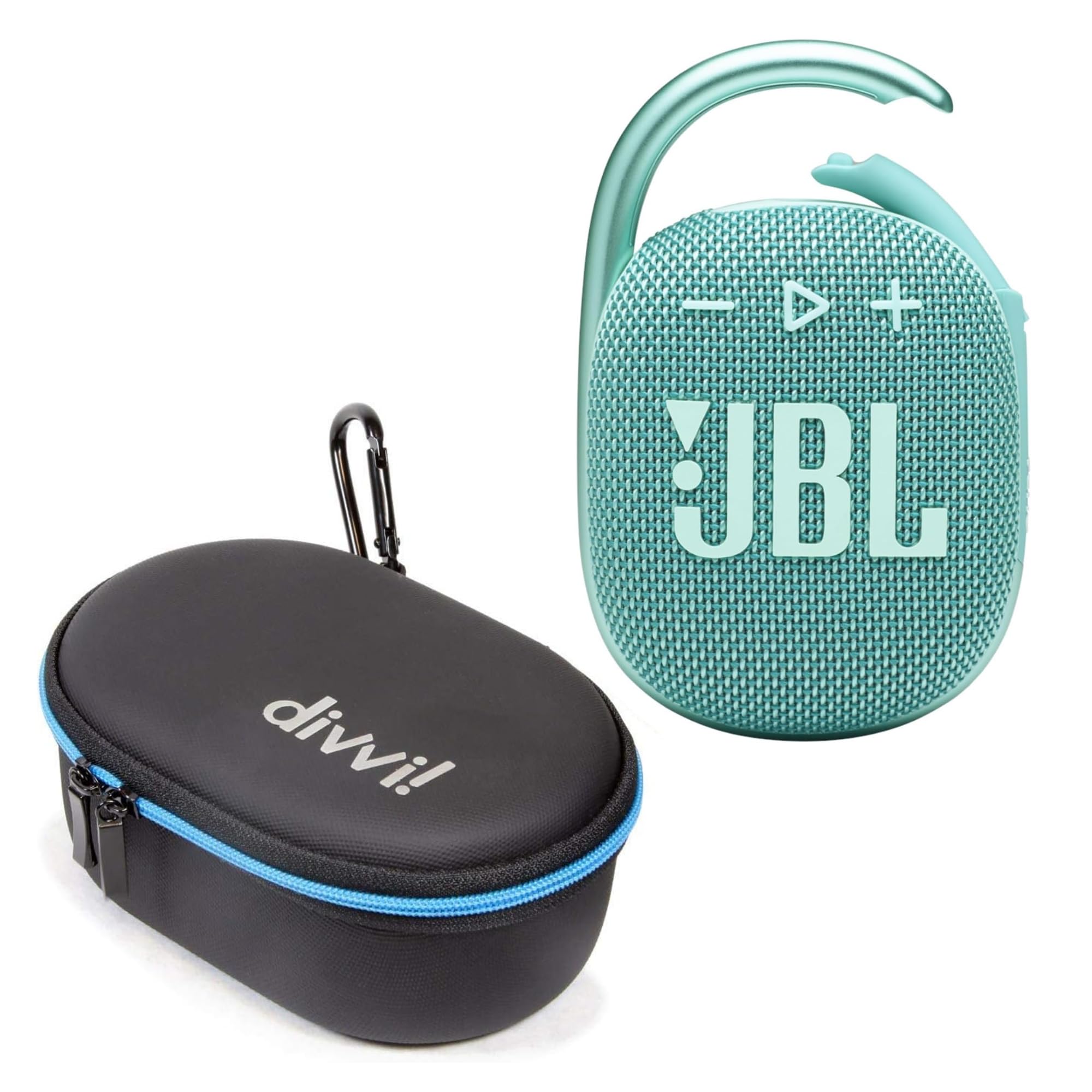 Foto 2 pulgar | Altavoz Bluetooth Jbl Clip 4 Teal con Divvi! Funda Negra - Venta Internacional