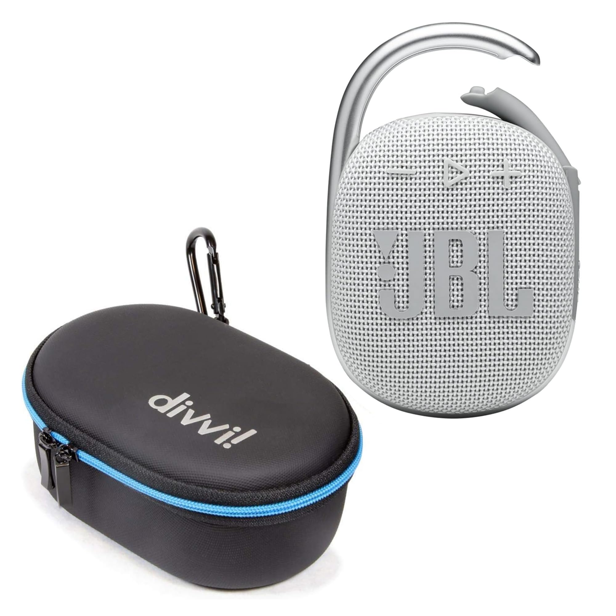 Foto 2 pulgar | Altavoz Bluetooth Jbl Clip 4 Portable con Divvi! Funda Blanca - Venta Internacional