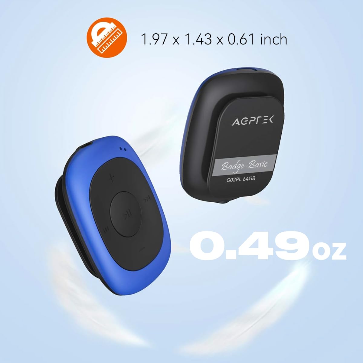 Foto 4 pulgar | Reproductor Mp3 Agptek 64gb Clip Con Radio Fm Para Deportes - Venta Internacional.