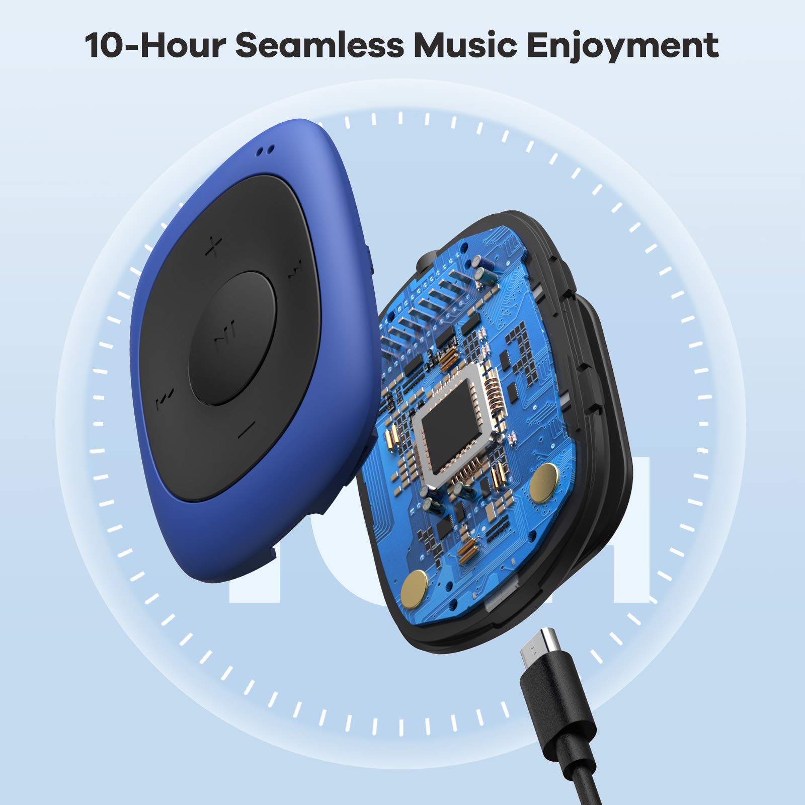 Foto 6 pulgar | Reproductor Mp3 Agptek 64gb Clip Con Radio Fm Para Deportes - Venta Internacional.