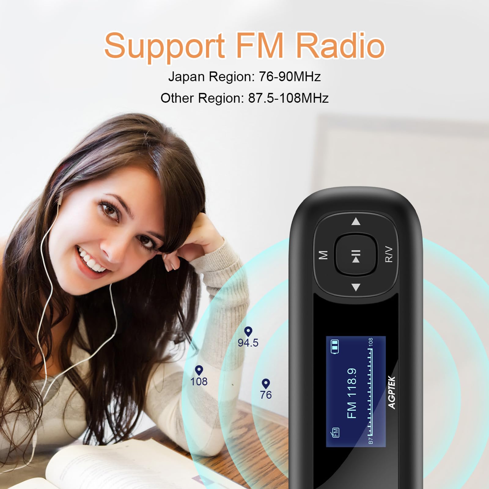 Foto 7 pulgar | Reproductor Mp3 Agptek U3 Usb Stick De 40 Gb Con Batería Reemplazable - Venta Internacional.