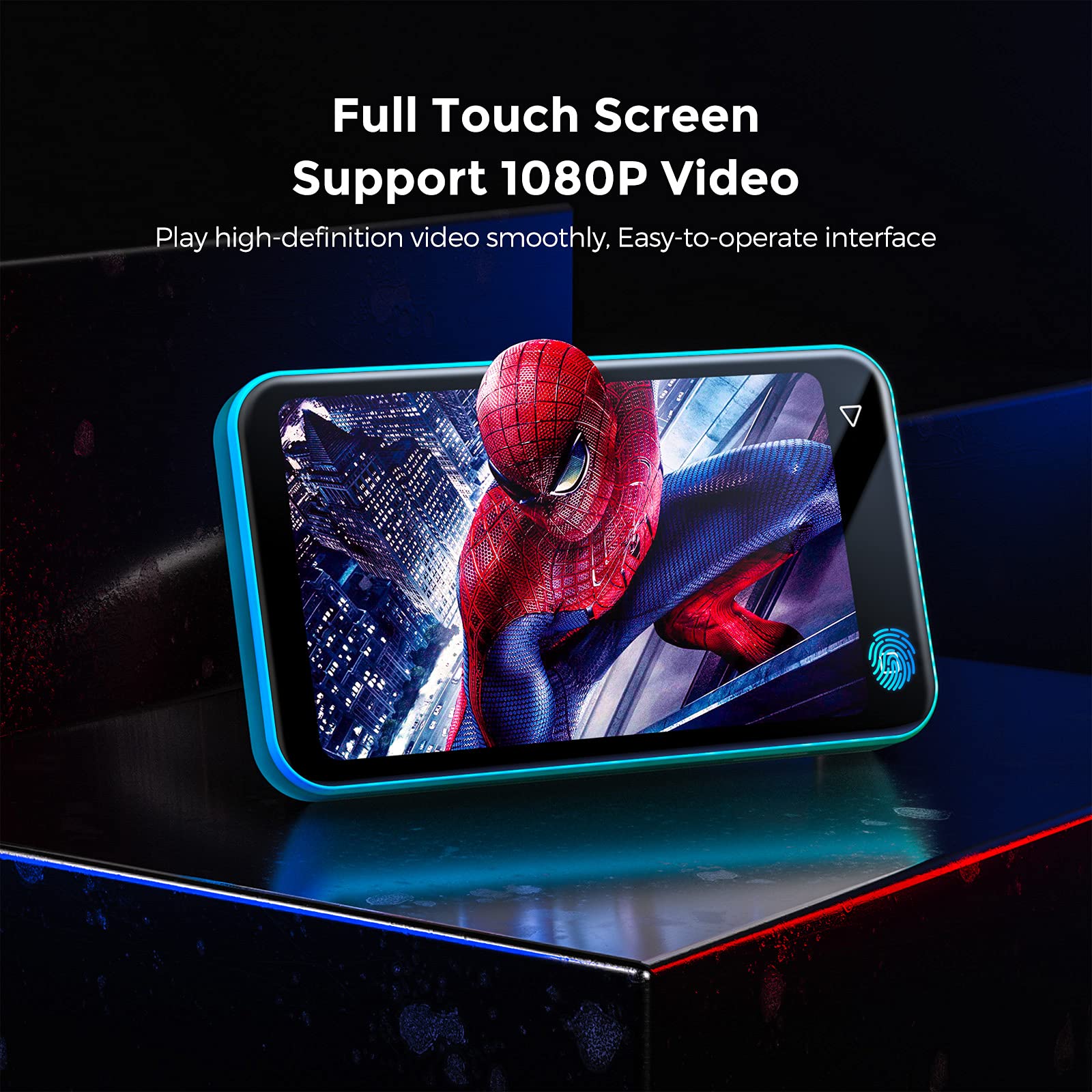 Foto 4 pulgar | Reproductor Mp3 Timmkoo 72gb Con Bluetooth, Pantalla Táctil Azul - Venta Internacional.