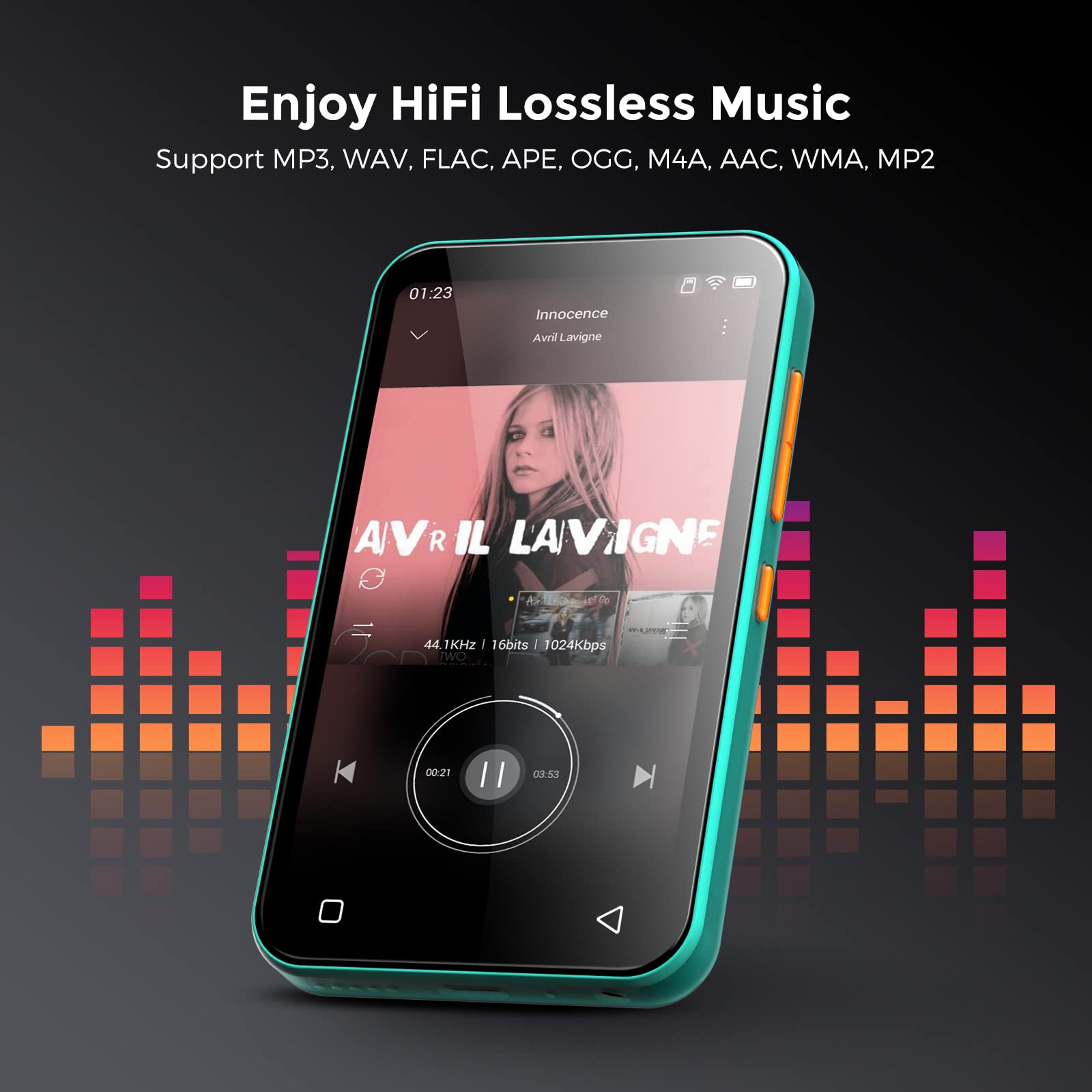 Foto 5 pulgar | Reproductor Mp3 Timmkoo 72gb Con Bluetooth, Pantalla Táctil Azul - Venta Internacional.