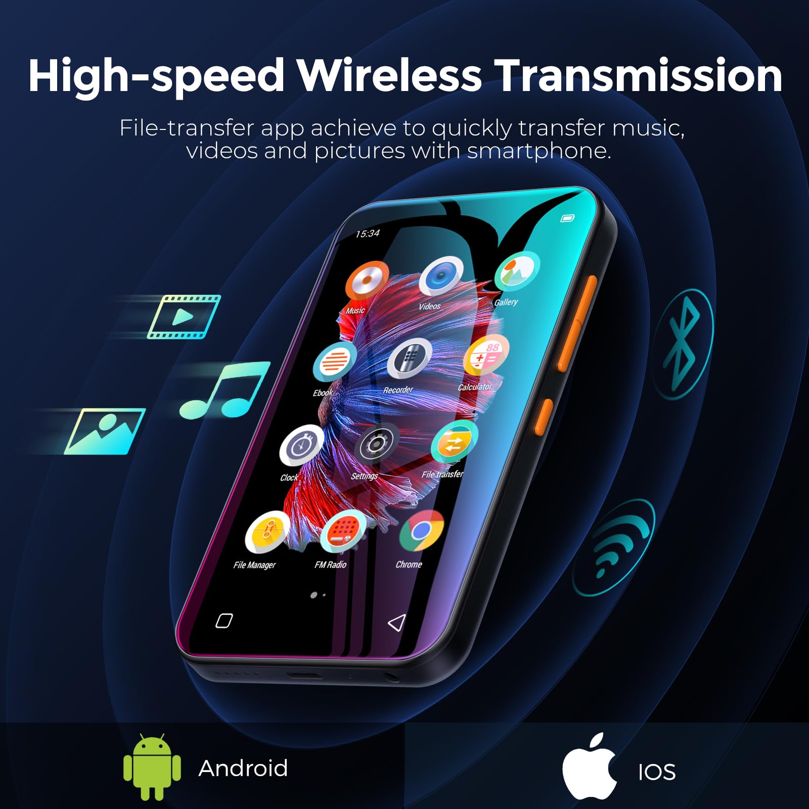 Foto 5 | Reproductor Mp3 Timmkoo Q5 72gb Wifi Con Pantalla Táctil Bluetooth 4.0 - Venta Internacional.