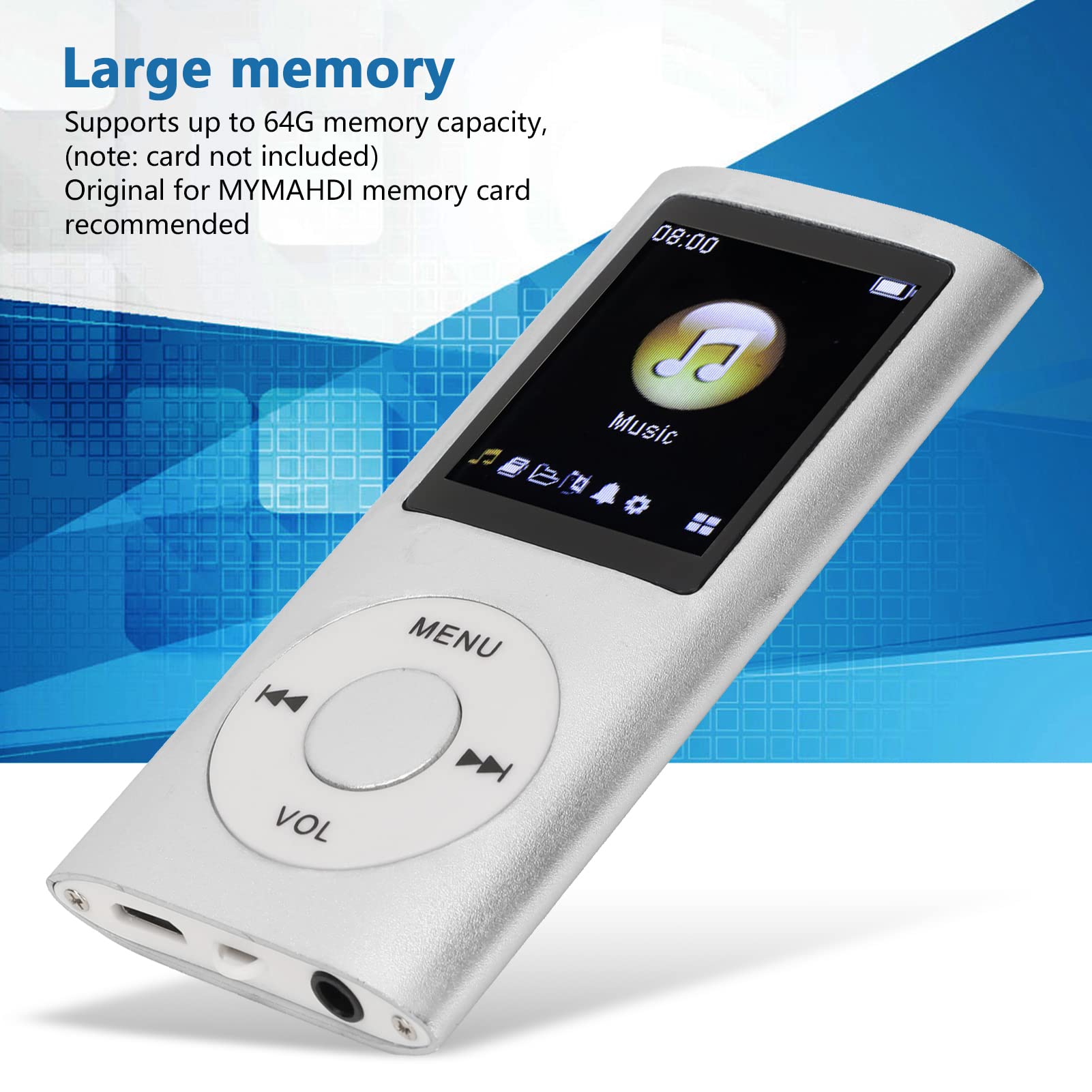 Foto 3 pulgar | Reproductor Mp3 Estink Mini Portable Lossless Sound 64gb Plateado - Venta Internacional.