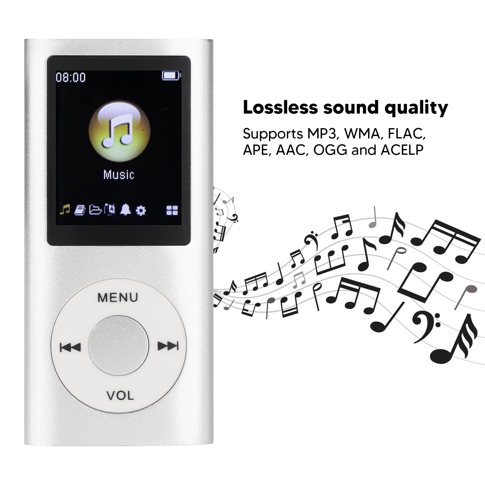 Foto 6 pulgar | Reproductor Mp3 Estink Mini Portable Lossless Sound 64gb Plateado - Venta Internacional.