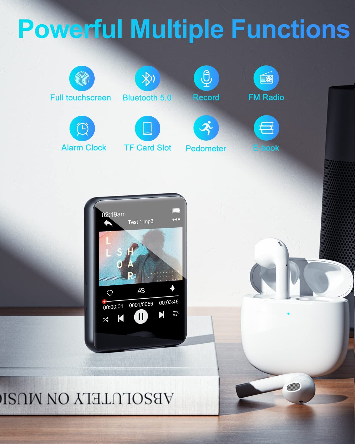 Foto 6 | Reproductor Mp3 Jolike De 64 Gb Con Bluetooth, Pantalla Táctil Completa De 2.4 Pulgadas - Venta Internacional.