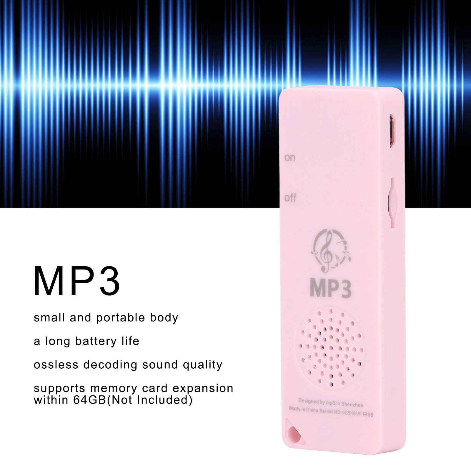 Foto 4 pulgar | Reproductor Mp3 Ashata Reproductor De Música Portátil Tarjeta De Memoria De 64 Gb - Venta Internacional.