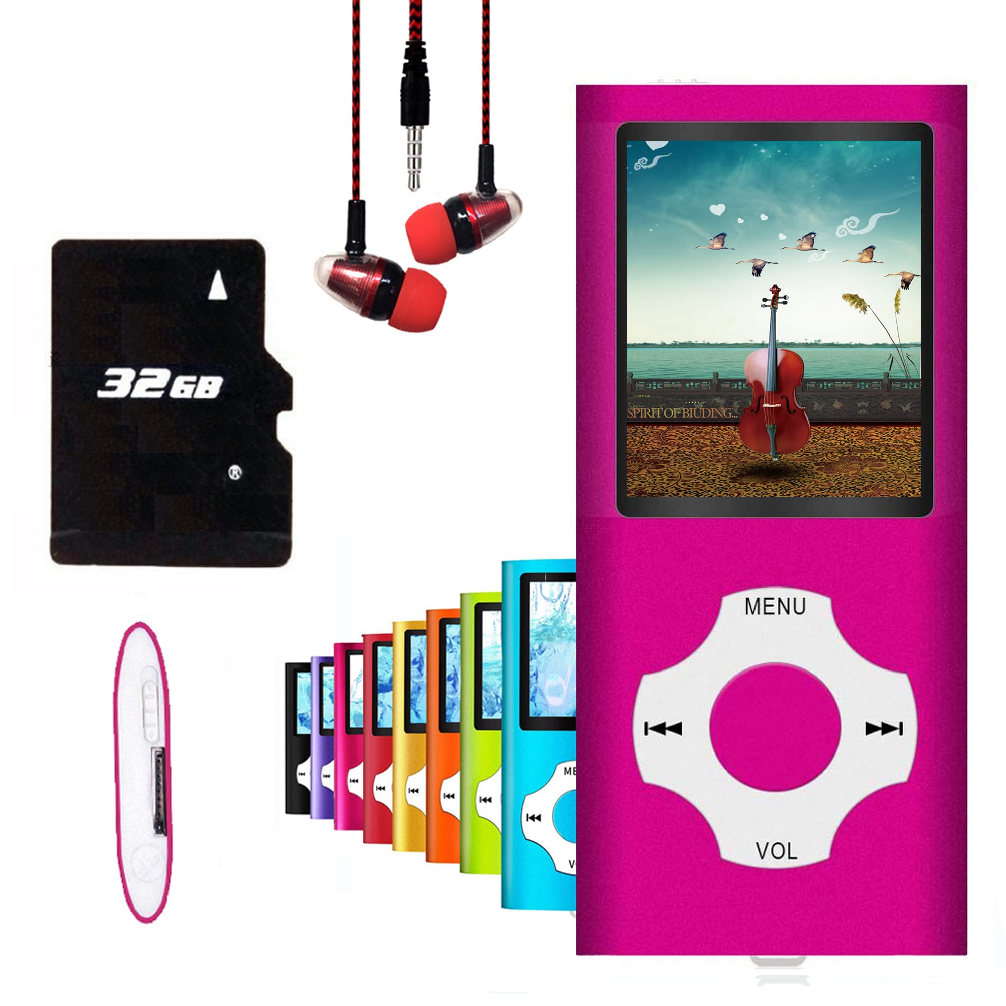 Foto 1 | Reproductor Mp3 Hotechs Shine Pink De 32 Gb De Memoria Con Radio Fm Y Grabación De Voz - Venta Internacional.