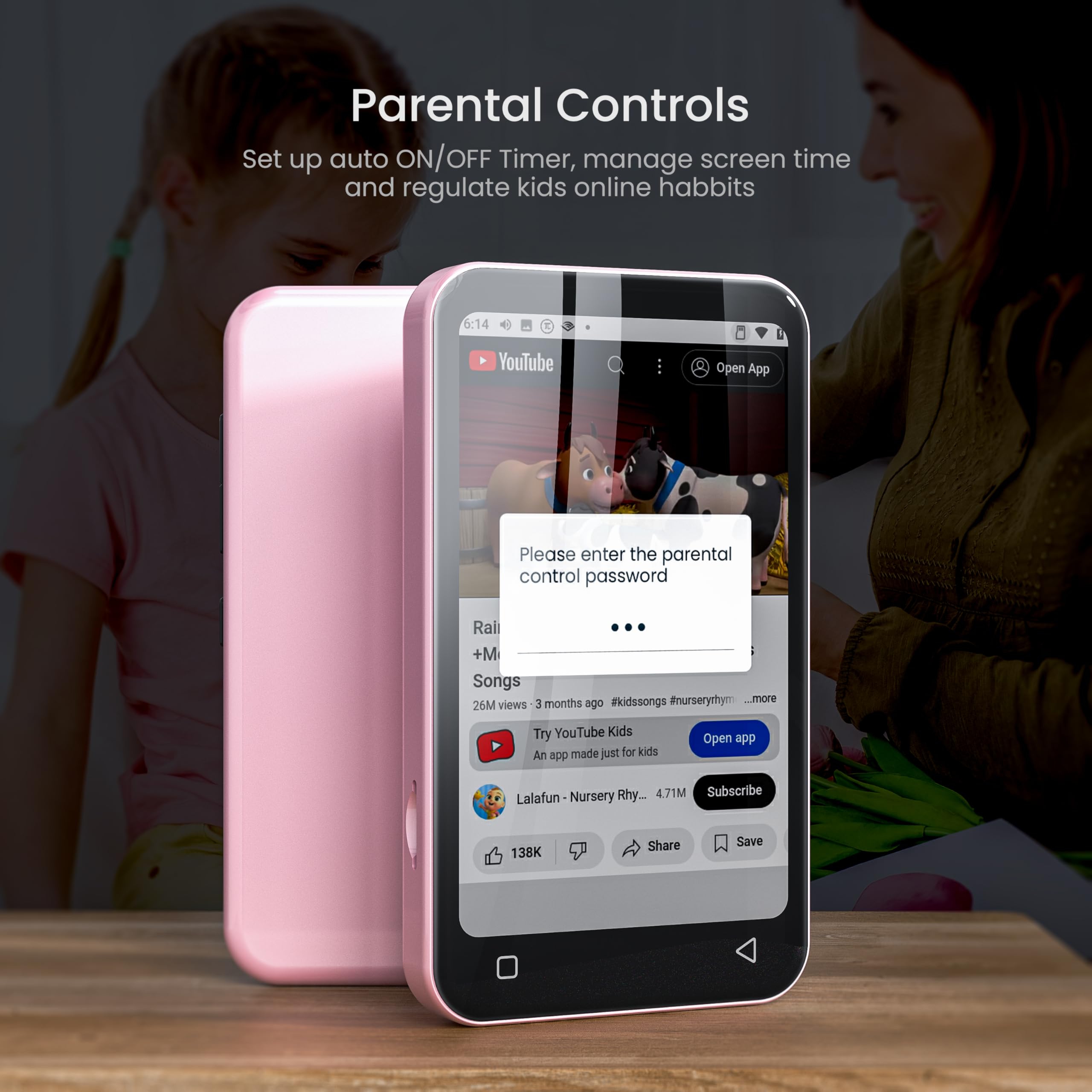 Foto 3 pulgar | Reproductor Mp3 Timmkoo 80 Gb Para Niños Con Bluetooth, Spotify 1 Tb, Rosa - Venta Internacional.