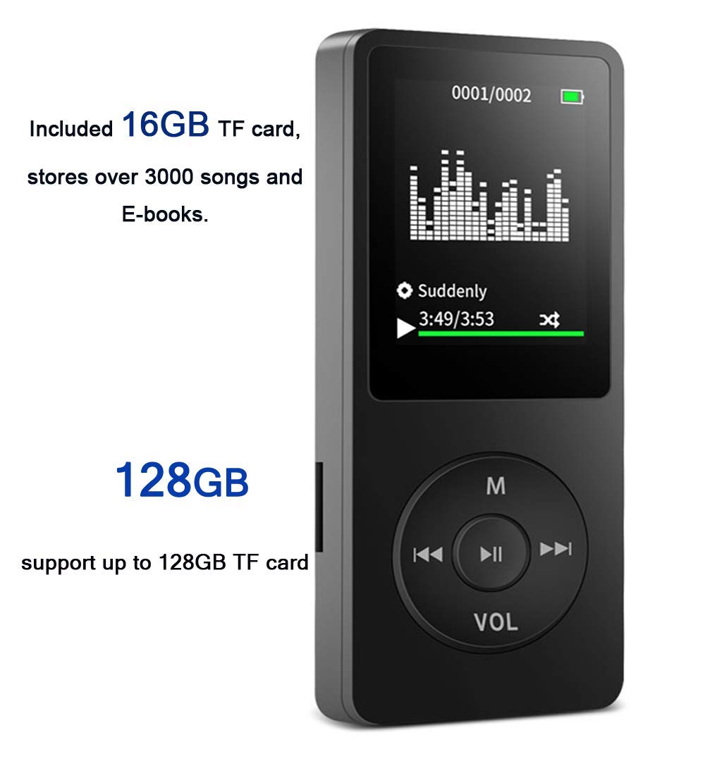 Foto 5 pulgar | Reproductor Mp3 Dyzeryk Con Tarjeta Micro Sd De 16 Gb Y Pantalla De 1,8 Pulgadas - Venta Internacional.