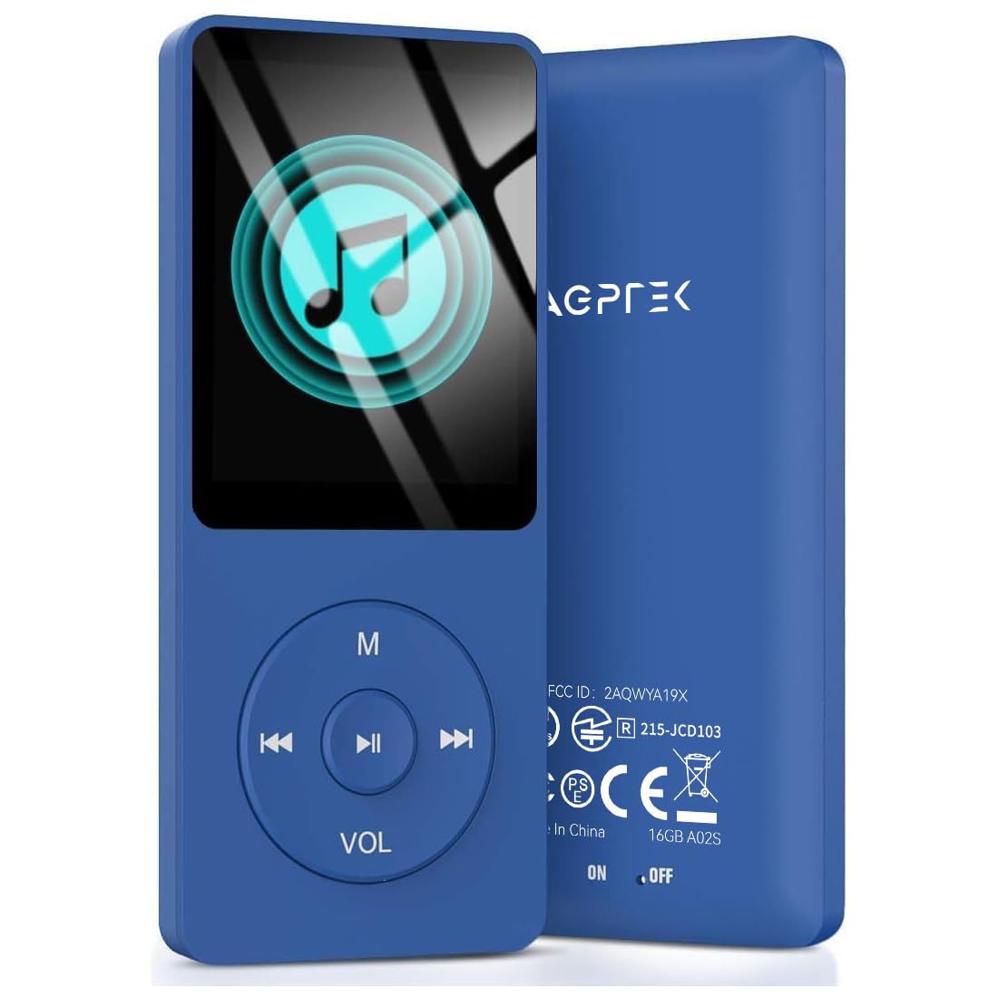 Foto 2 pulgar | Reproductor Mp3 Agptek A02s 16gb 70h Reproducción Sin Pérdidas Azul Oscuro - Venta Internacional.