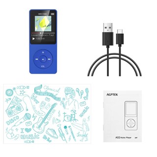 Foto 7 | Reproductor Mp3 Agptek A02s 16gb 70h Reproducción Sin Pérdidas Azul Oscuro - Venta Internacional.