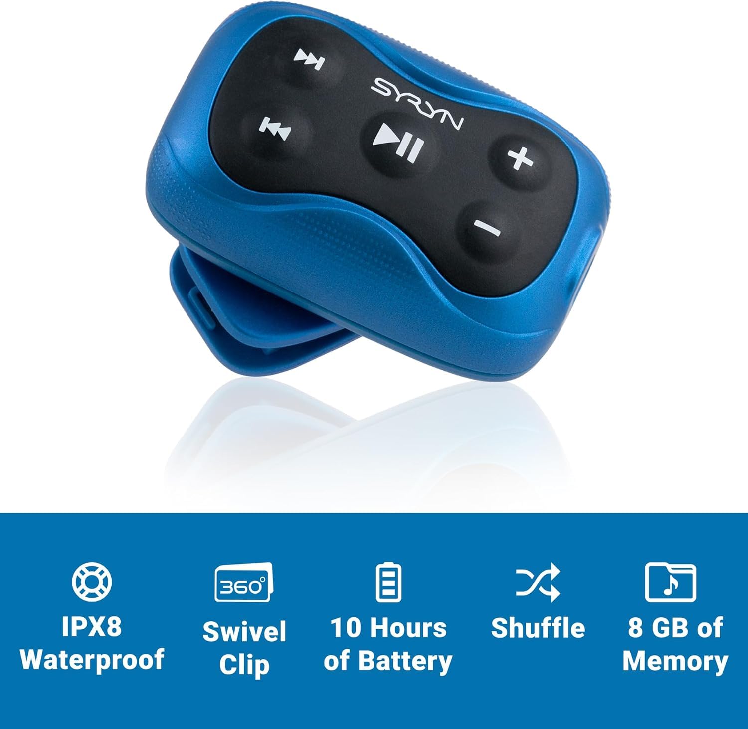 Foto 3 pulgar | Reproductor Mp3 Impermeable Swimbuds Flip Syryn Con 2000 Canciones - Venta Internacional.