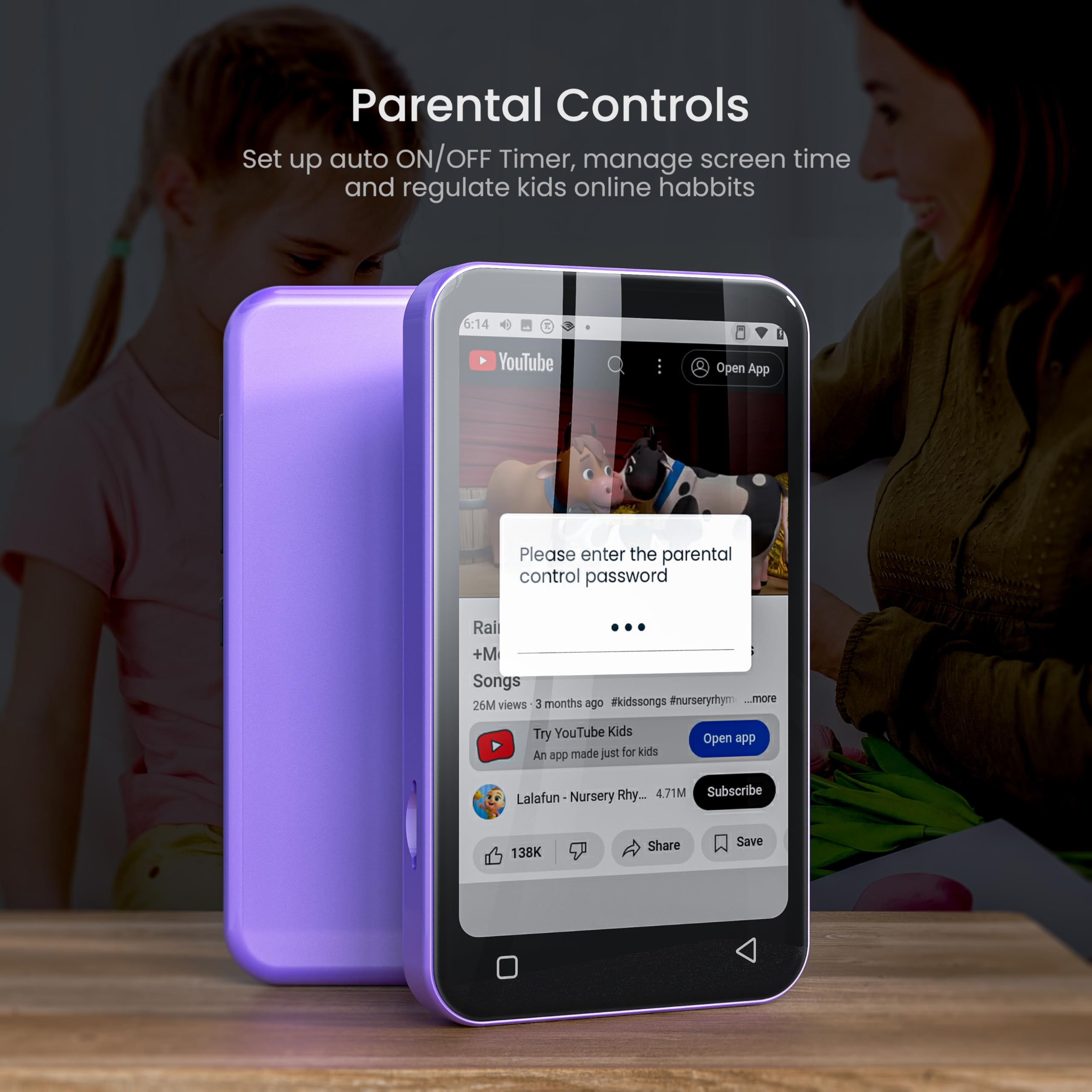 Foto 3 pulgar | Reproductor Mp3 Timmkoo 80 Gb Para Niños Con Bluetooth, Spotify De 1 Tb, Morado - Venta Internacional.