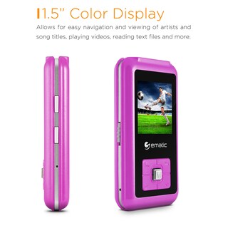 Foto 3 | Reproductor De Vídeo Mp3 Ematic De 8 Gb Con Sintonizador/grabador Fm De 1,5 Pulgadas, Color Rosa - Venta Internacional.