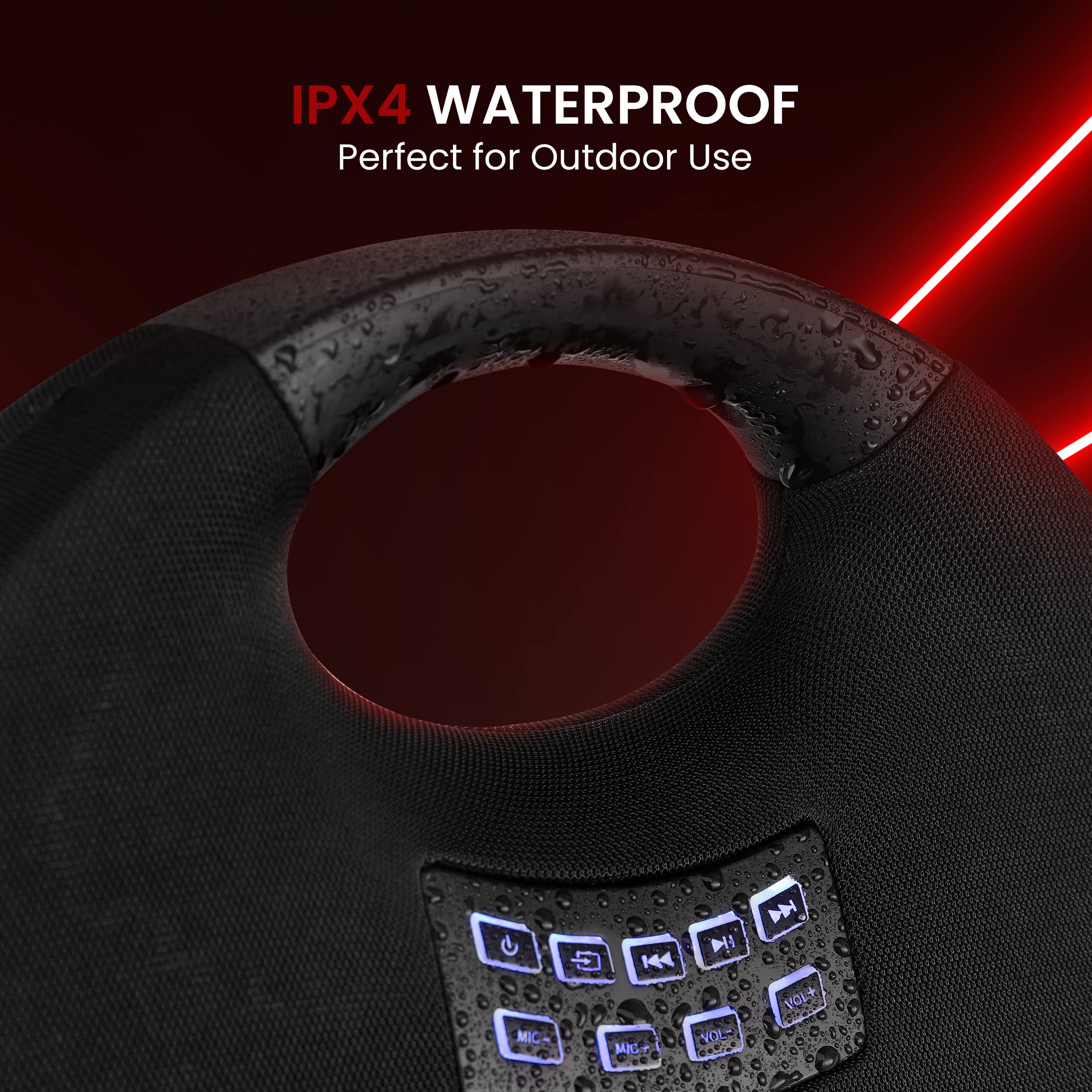 Foto 5 pulgar | Altavoz Bluetooth Pyle Portátil Resistente Al Agua De 280 W De Potencia Máxima - Venta Internacional.