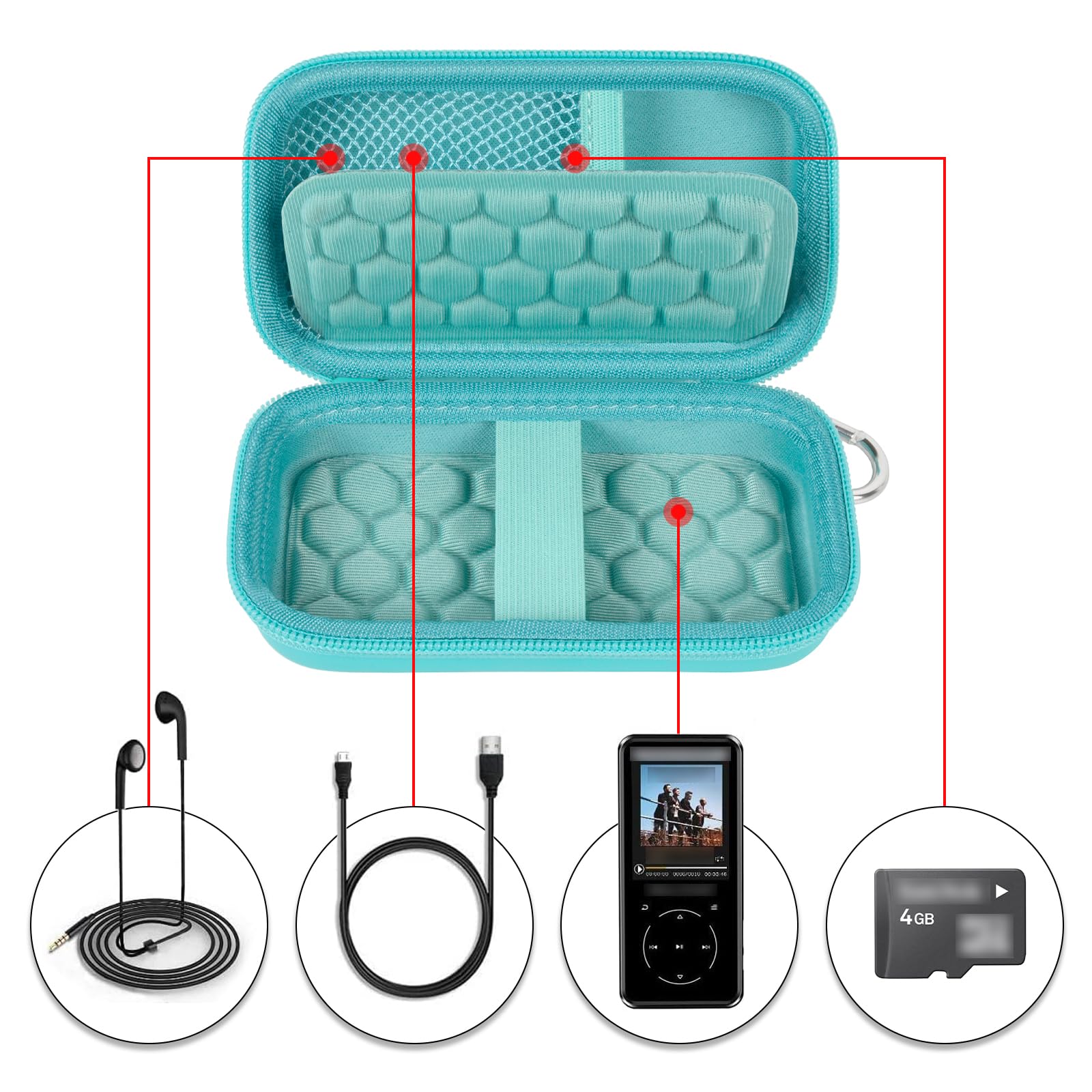 Foto 2 | Funda Comecase Azul para Reproductor Mp3-Venta Internacional