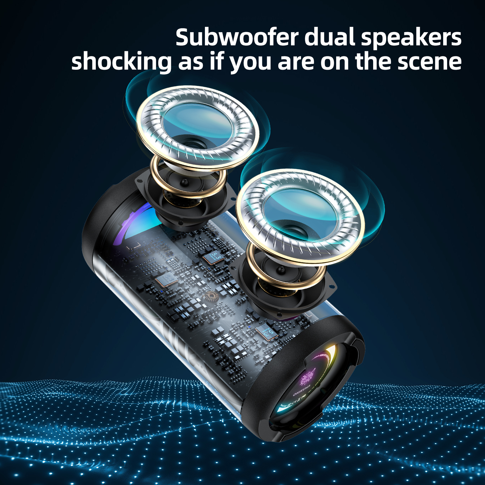 Foto 6 | Altavoz Bluetooth Portátil Onikuma L20 Hd Call Ipx7 Negro - Venta Internacional.