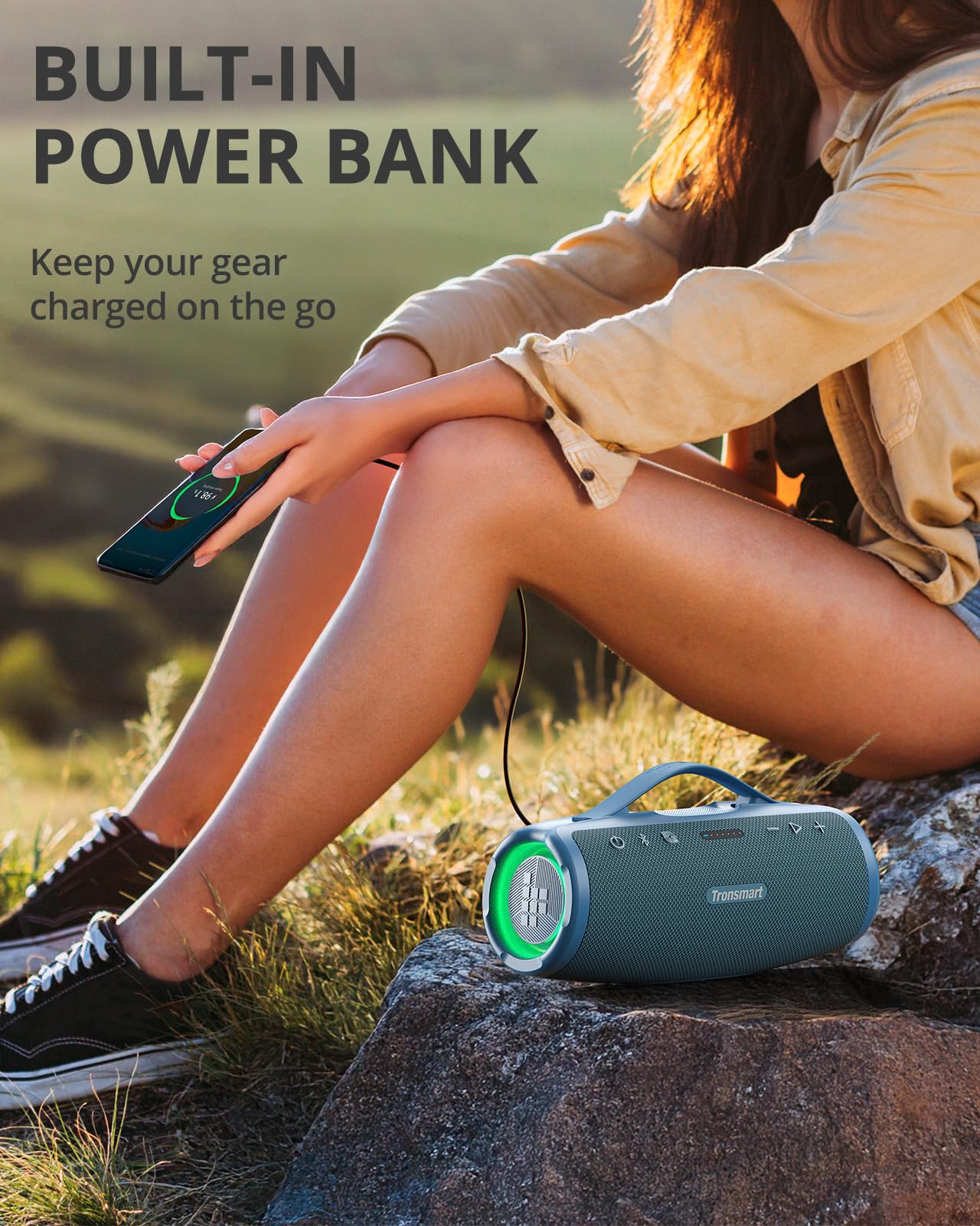 Foto 7 | Altavoz Bluetooth Portátil Tronsmart Mirtune S100 50w Azul - Venta Internacional.