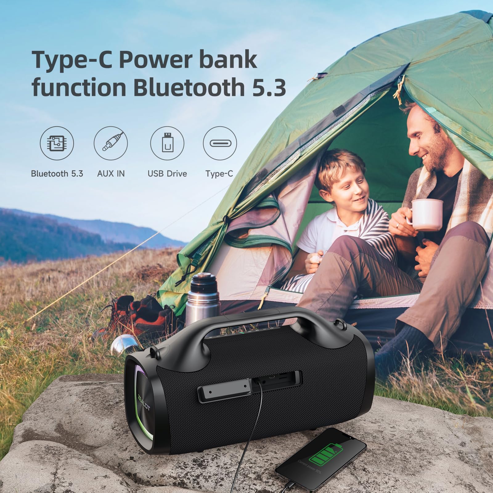 Foto 6 pulgar | Altavoz Bluetooth Zealot 100w Peak Booming Sound 24000mah - Venta Internacional.