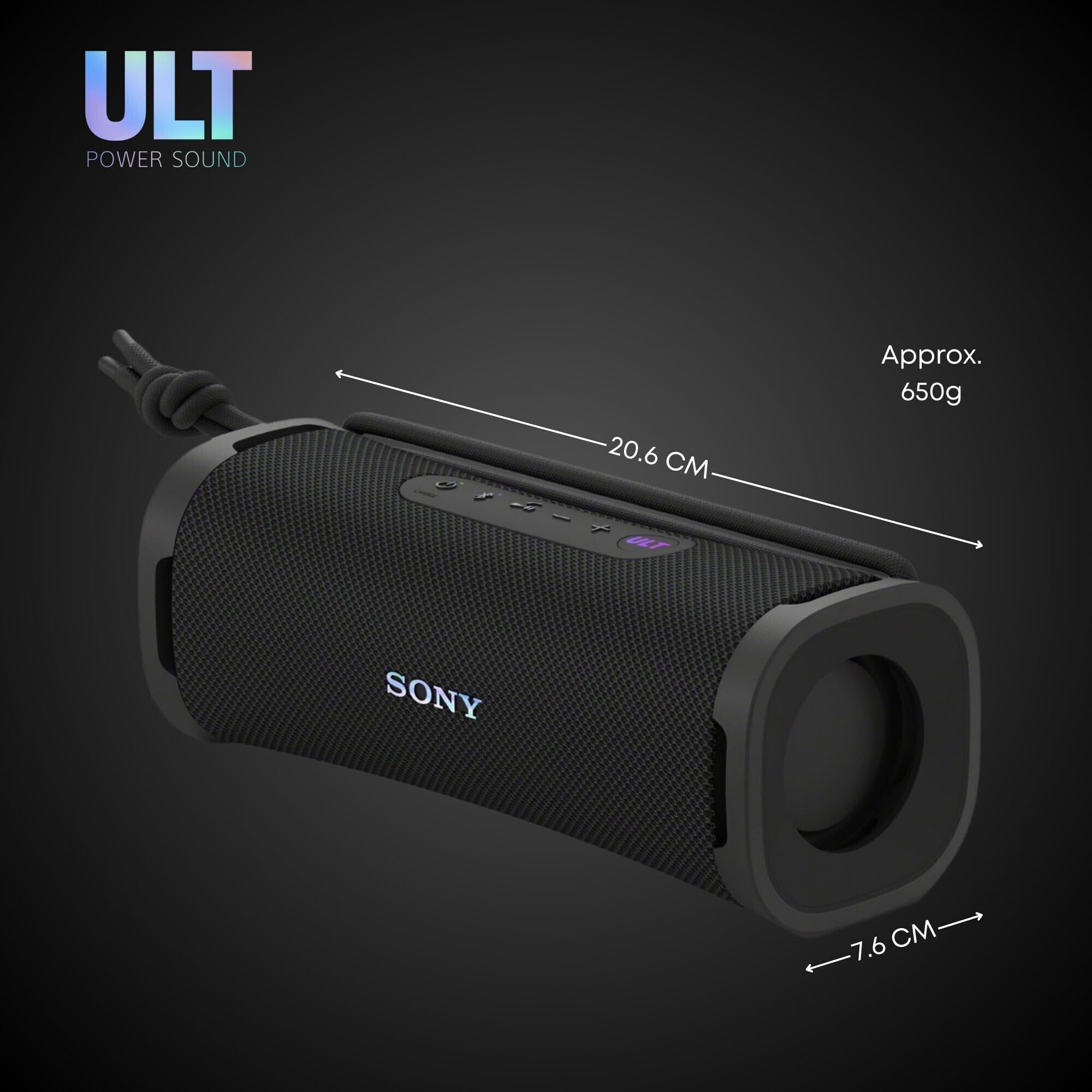 Foto 3 | Altavoz Bluetooth Sony Ult Field 1 Srsult10b Con Funda Negra - Venta Internacional.