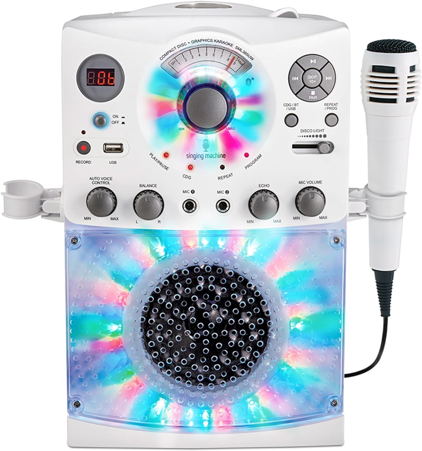 Foto 2 pulgar | Sistema De Karaoke Singing Machine Sml385btbk Con Bluetooth, Luces Led, Reproductor Cdg, Micrófono Y Efectos De Sonido