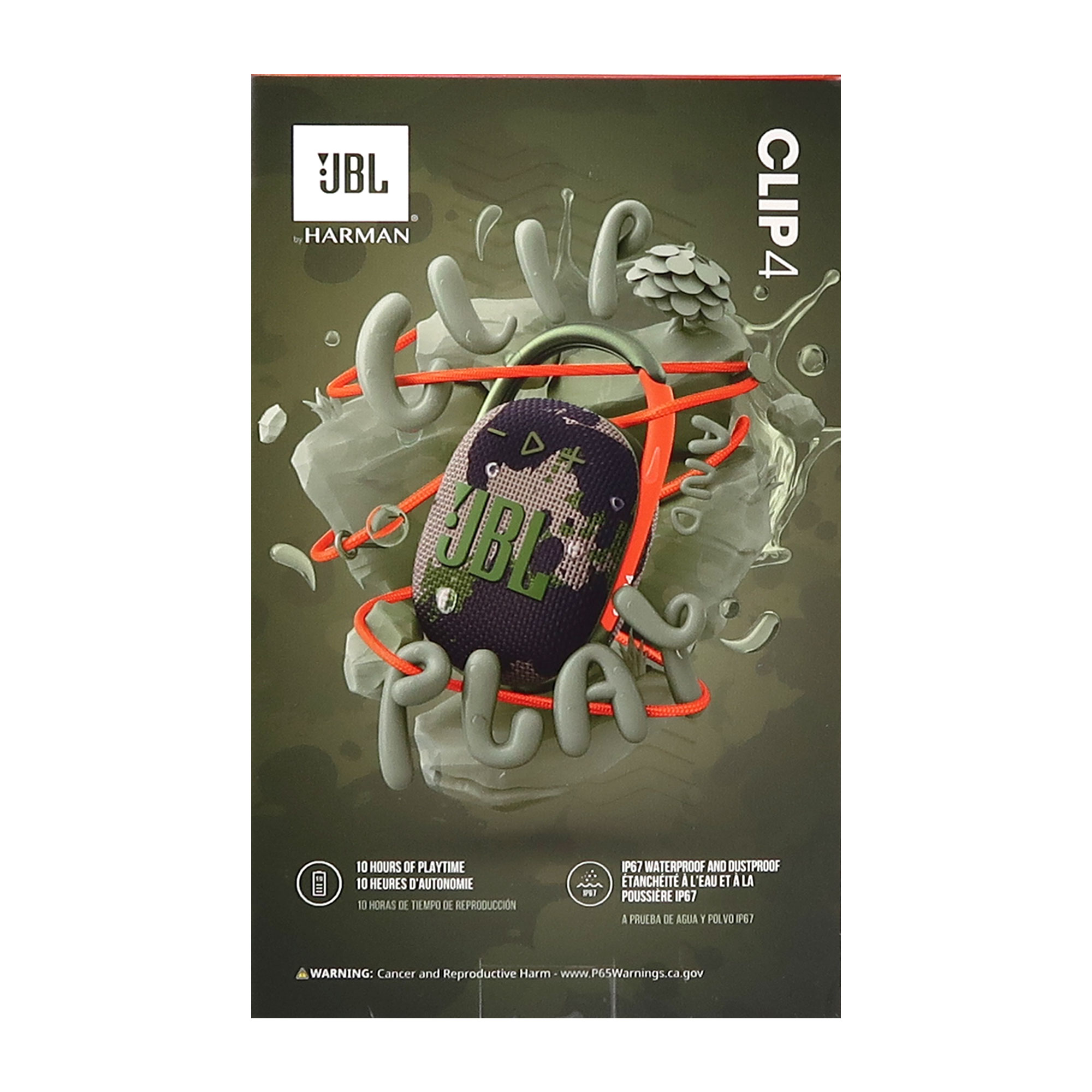 Foto 5 pulgar | Altavoz JBL Clip 4 Portátil Impermeable con Funda- Venta Internacional