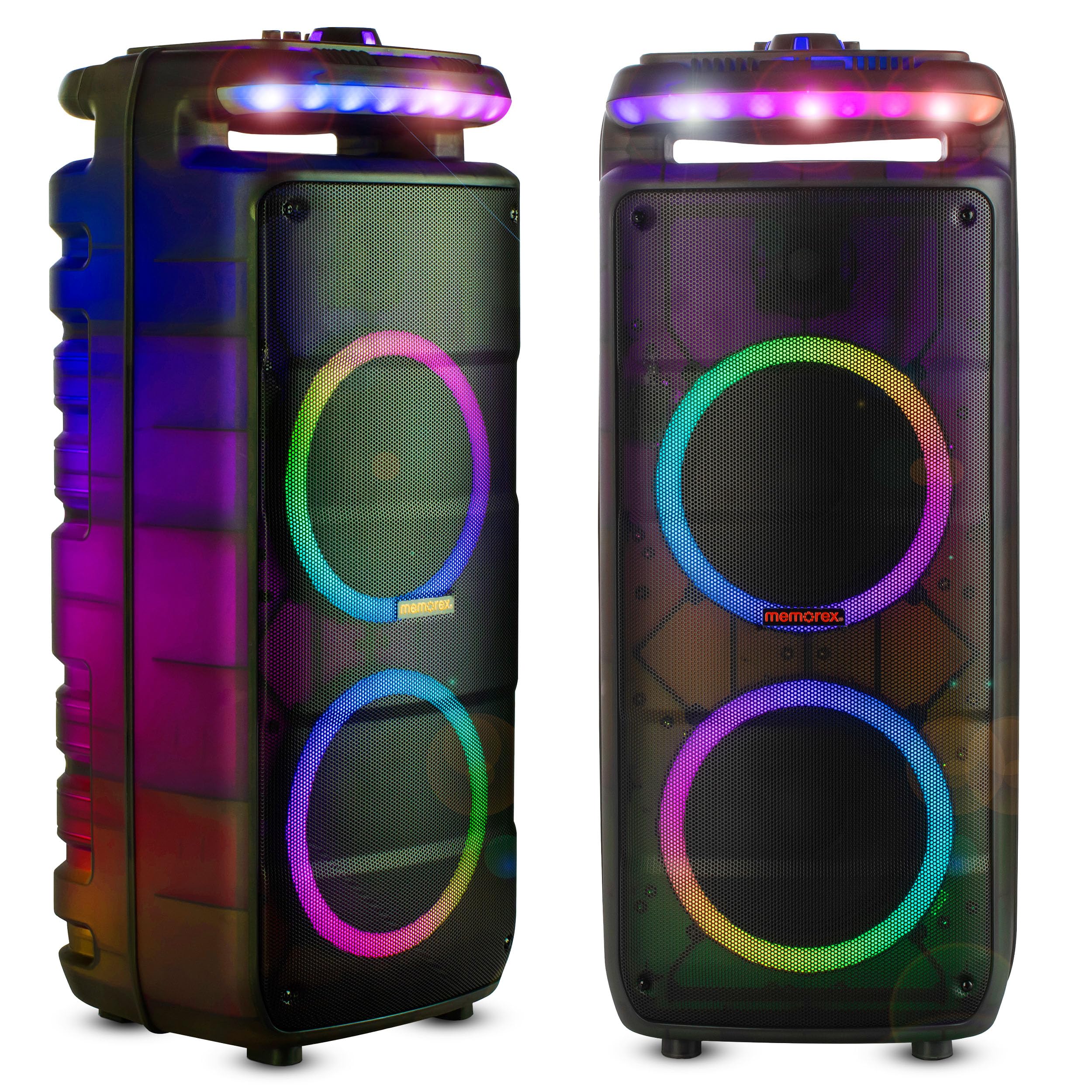Altavoz Portátil Para Fiestas Memorex Mx-ps821 Twin De 8 Pulgadas Con Bluetooth - Venta Internacional.