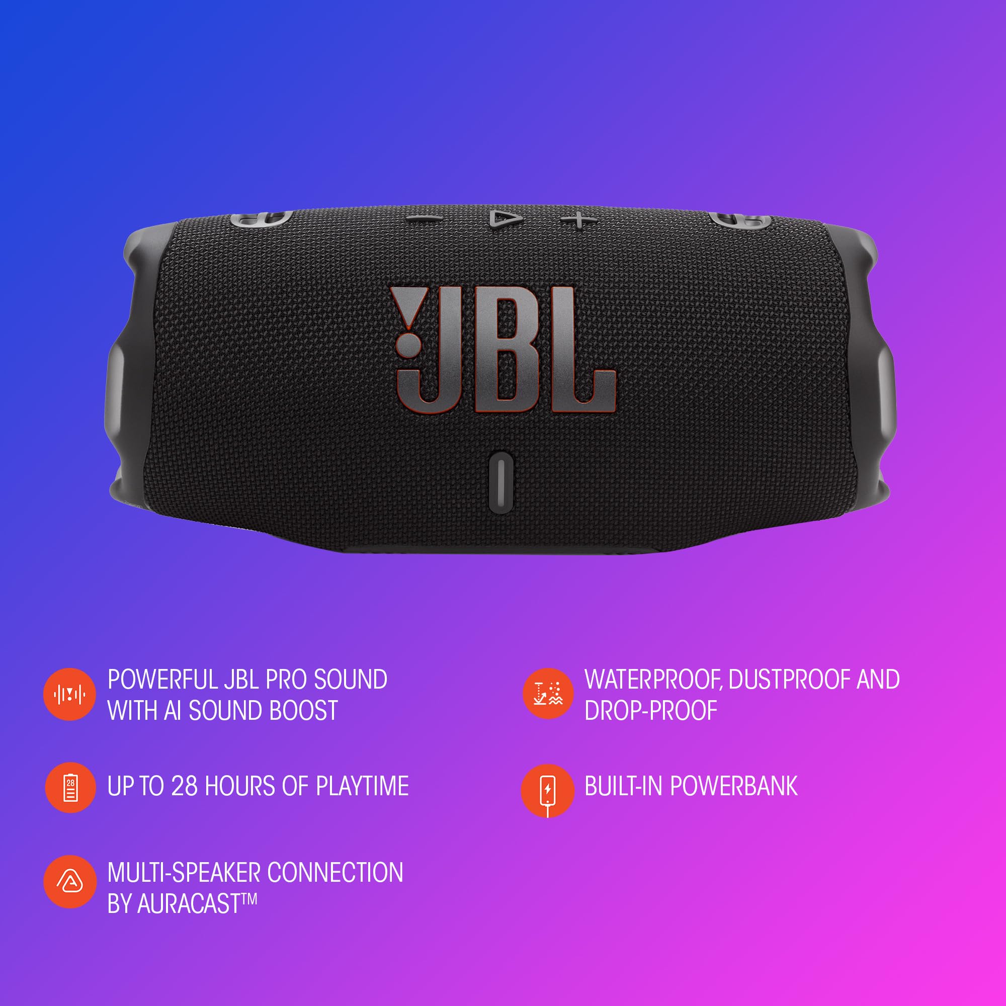 Foto 8 pulgar | Altavoz Bluetooth Jbl Charge 6 Portátil A Prueba De Agua Con Batería Externa - Venta Internacional.