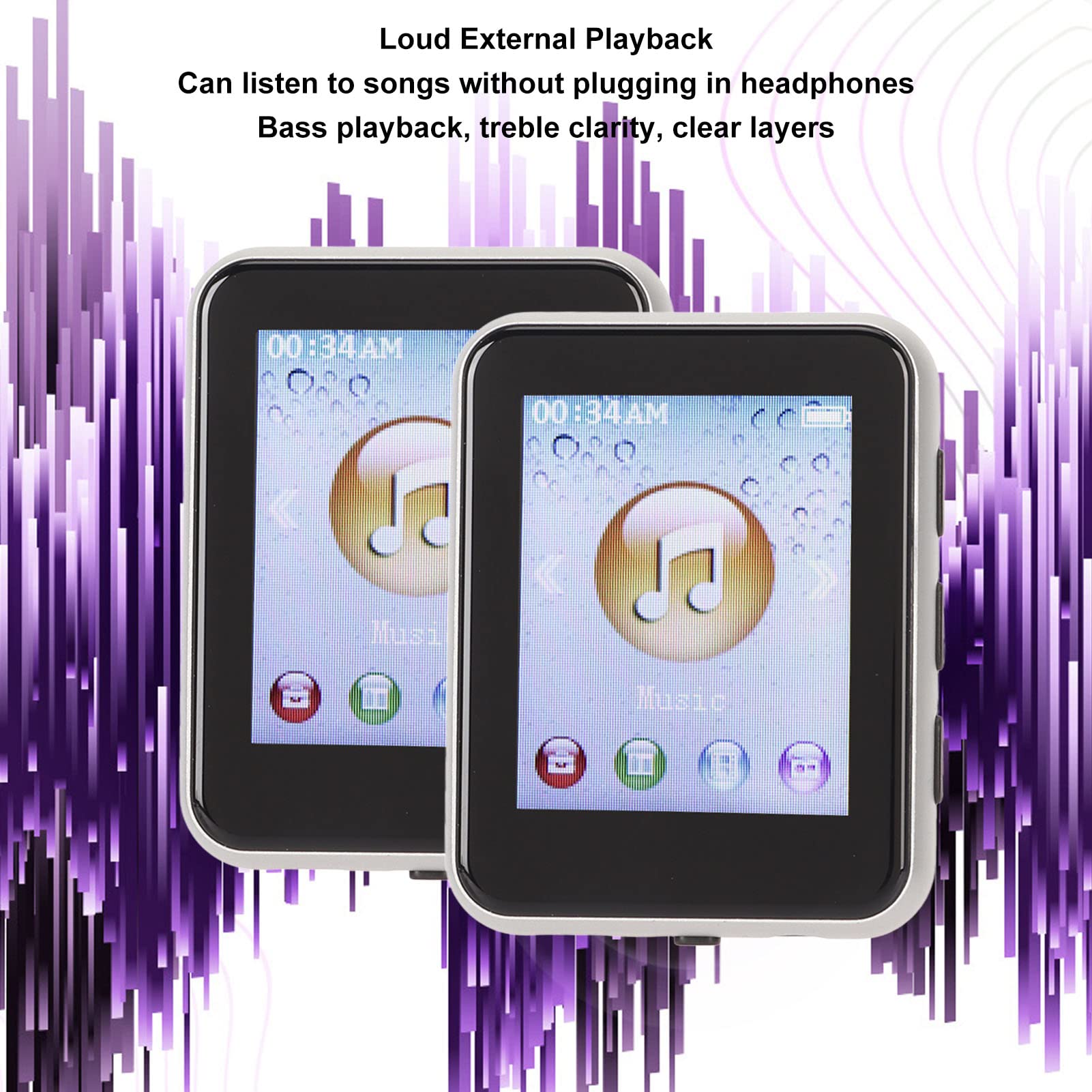 Foto 3 pulgar | Reproductor Mp3 Serounder, Pantalla Táctil Completa De 1,8 Pulgadas, 8 Gb, Bluetooth 5.0 - Venta Internacional.