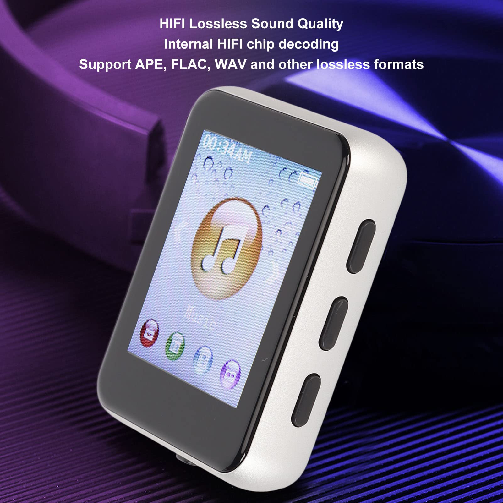 Foto 6 pulgar | Reproductor Mp3 Serounder, Pantalla Táctil Completa De 1,8 Pulgadas, 8 Gb, Bluetooth 5.0 - Venta Internacional.