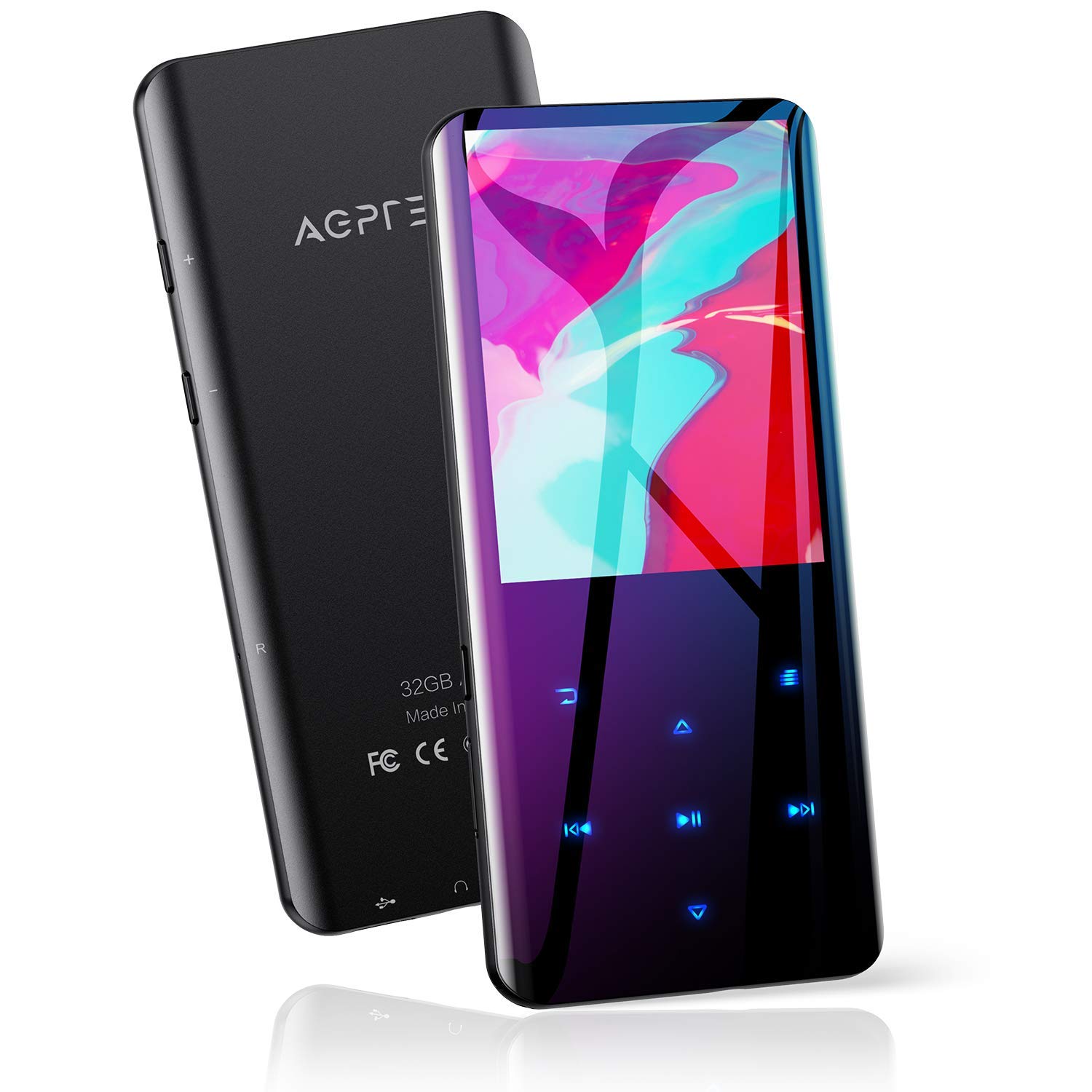 Foto 2 pulgar | Reproductor Mp3 Agptek A19x 2.4'' Bluetooth 5.3 32gb Con Altavoz Negro - Venta Internacional.